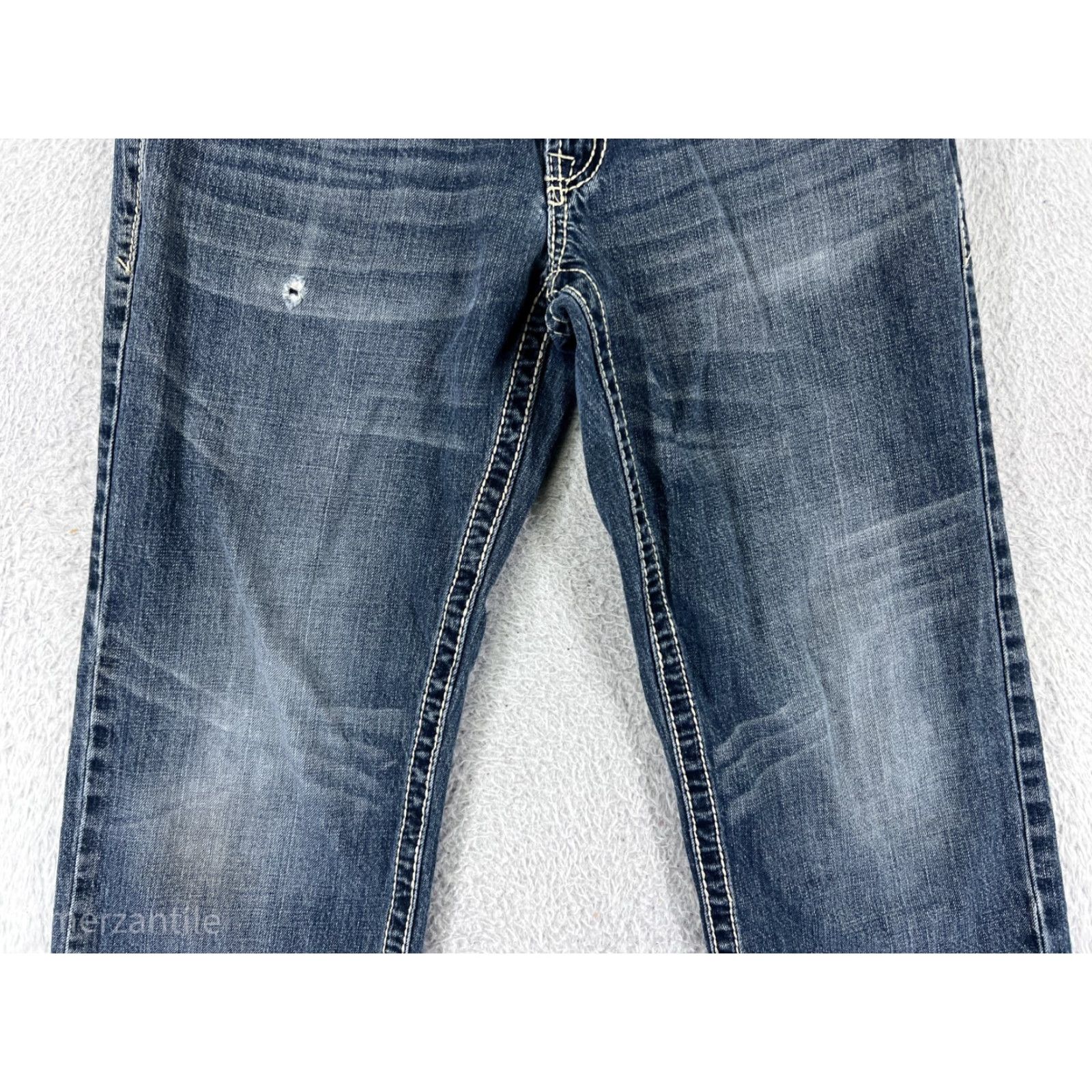 Faded Glory VINTAGE Faded Glory Jeans Men 8 Blue Denim Boot Leg Cotton Embroidered READ 26x28 Mens Size 30" / US 8 / IT 44 - 6 Thumbnail