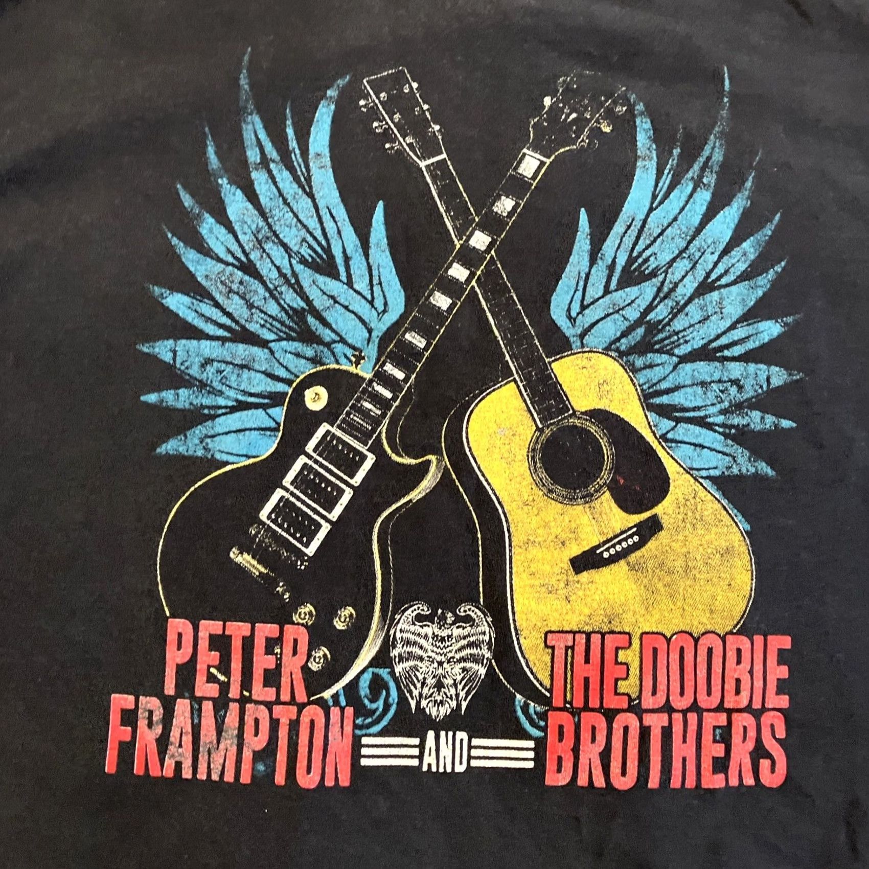 Fruit Of The Loom VINTAGE Peter Frampton & The Doobies Brothers USA Tour T Shirt XXL Mens Black 2014 2XL Fruit of the Loom Size US XXL / EU 58 / 5 - 2 Thumbnail