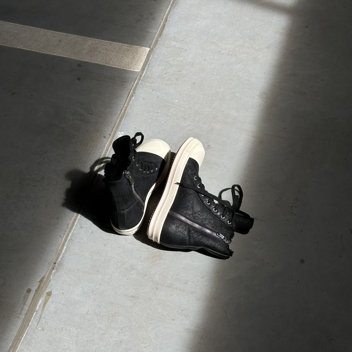 Rick Owens Rick Owens Shearling High-Sneakers FW17 Size US 8 / EU 41 - 5 Thumbnail