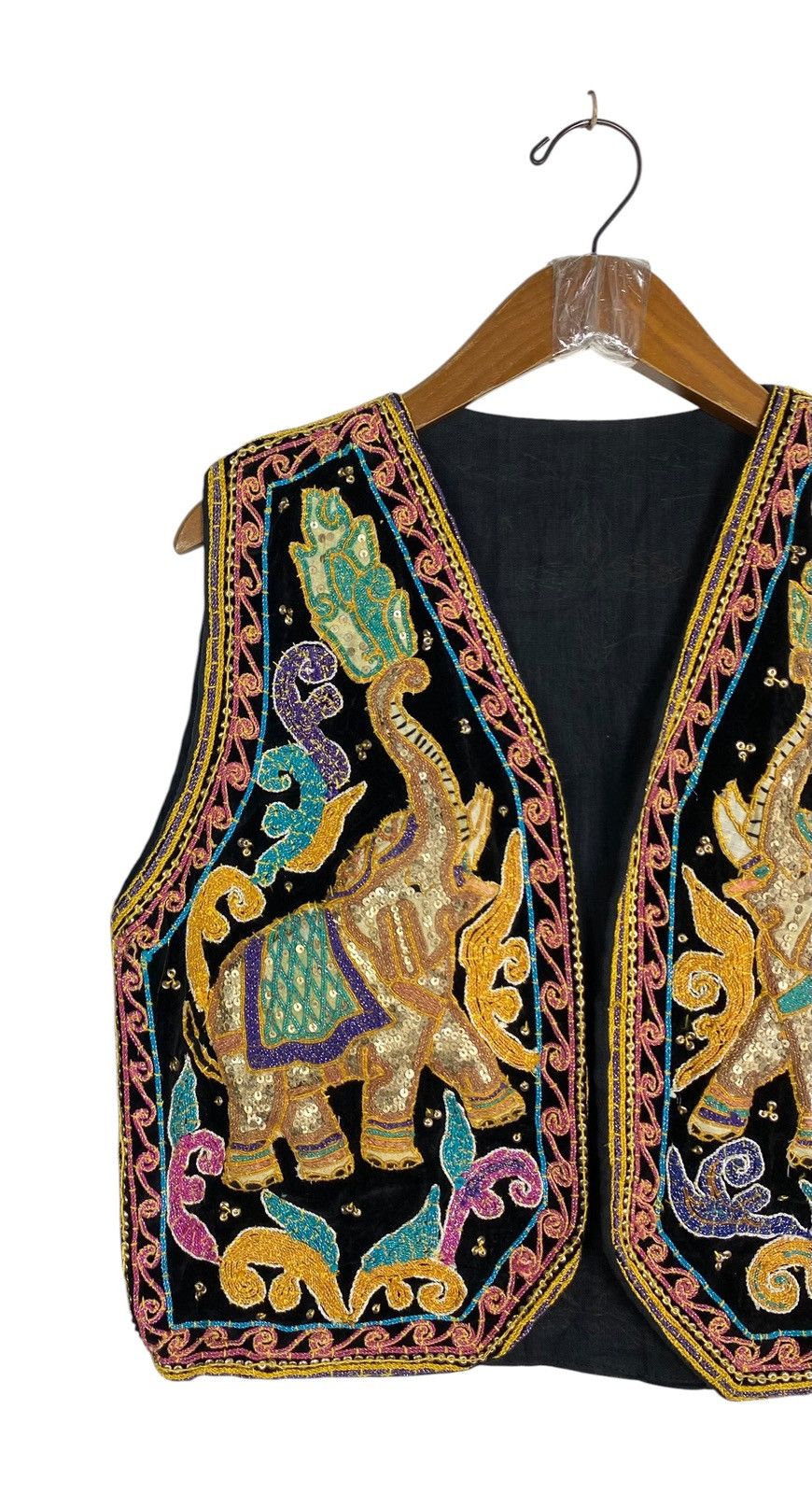 Vintage Vtg Traditional Kalaga Vest Puffy Elephant Fully Embroidered Size US S / EU 44-46 / 1 - 4 Thumbnail
