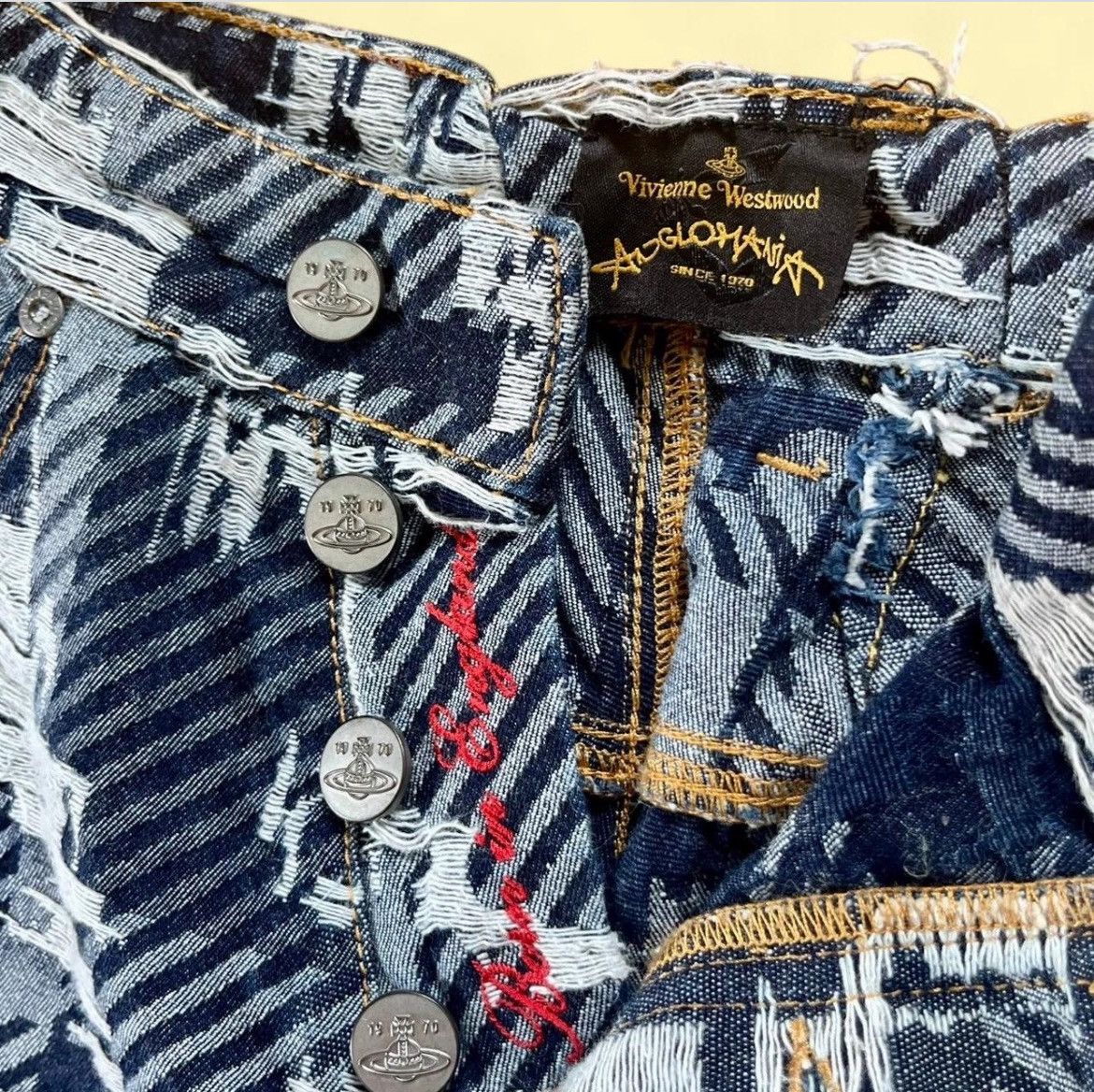 Vivienne Westwood Vivienne Westwood Anglomania Patchwork Asymmetrical Jeans Size 30" / US 8 / IT 44 - 1 Thumbnail