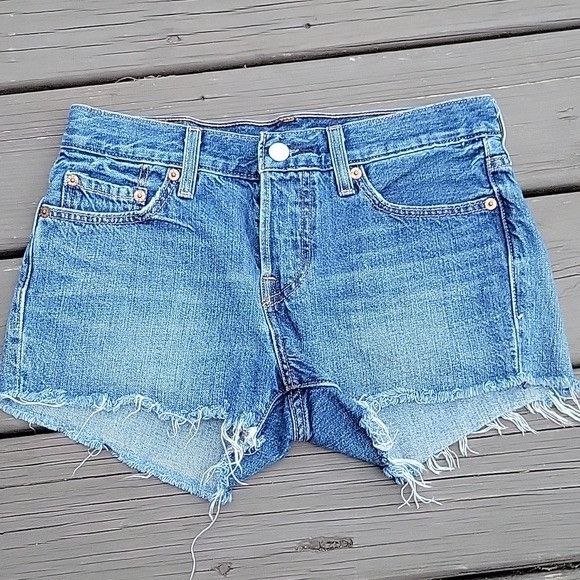 Levi's Levi's 501 Original Cutoff Superlow Low Rise Booty Shorts Size 24" / US 00 / IT 34 - 3 Thumbnail