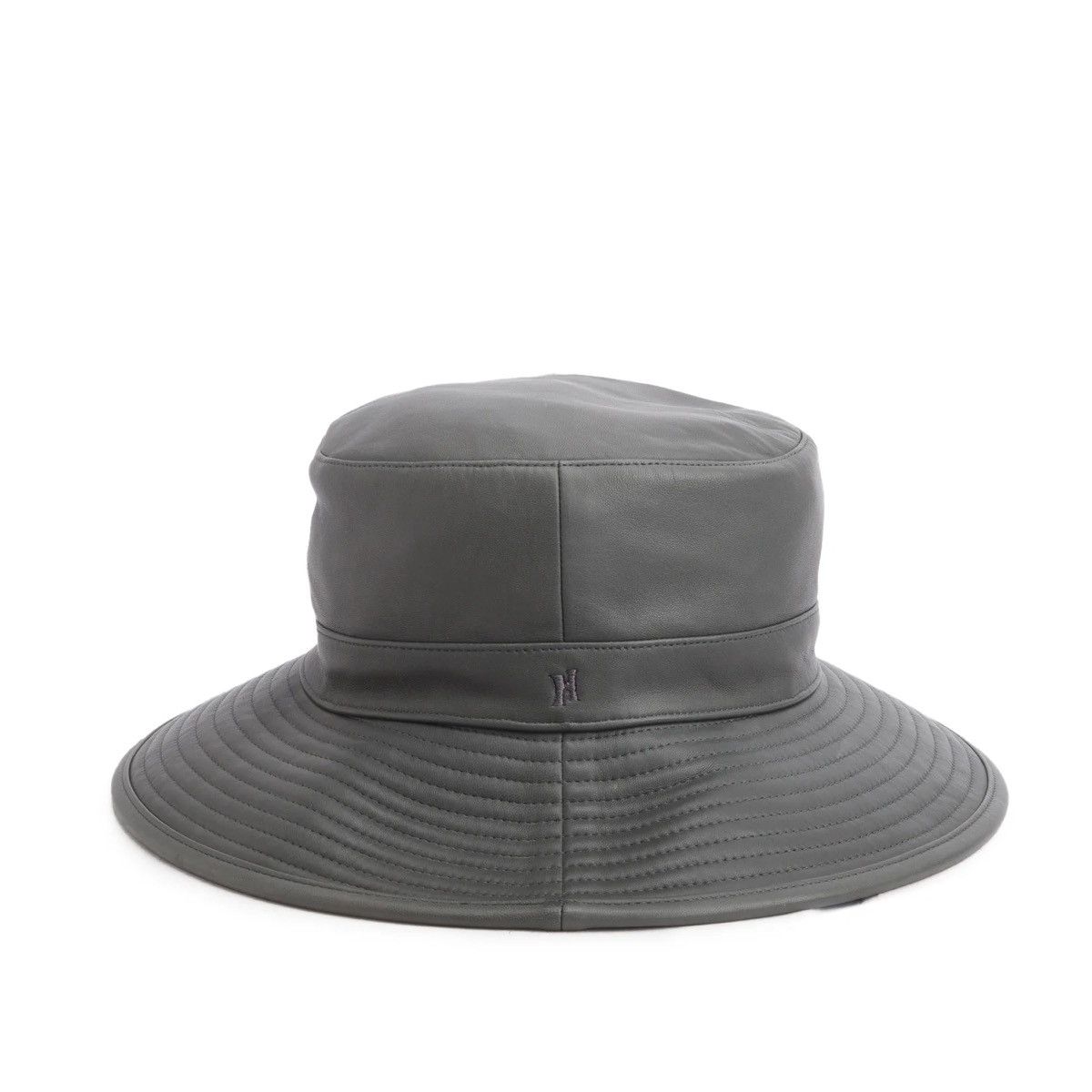 Hermes Hermès Grey Lambskin Leather Bucket Hat Size 58 w/ Box Size ONE SIZE - 3 Thumbnail