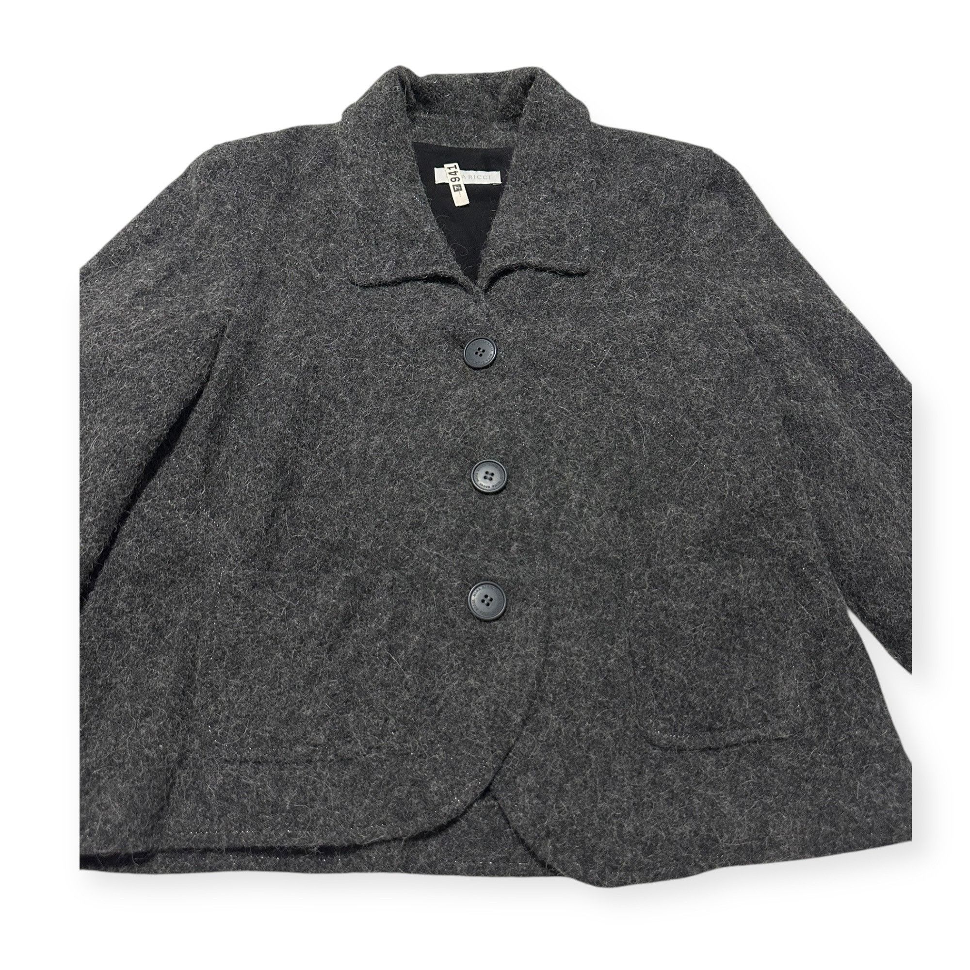 Nina Ricci Vintage Nina Ricci Gray Wool Blend Jacket, Size 42 FR Size M / US 6-8 / IT 42-44 - 8 Thumbnail