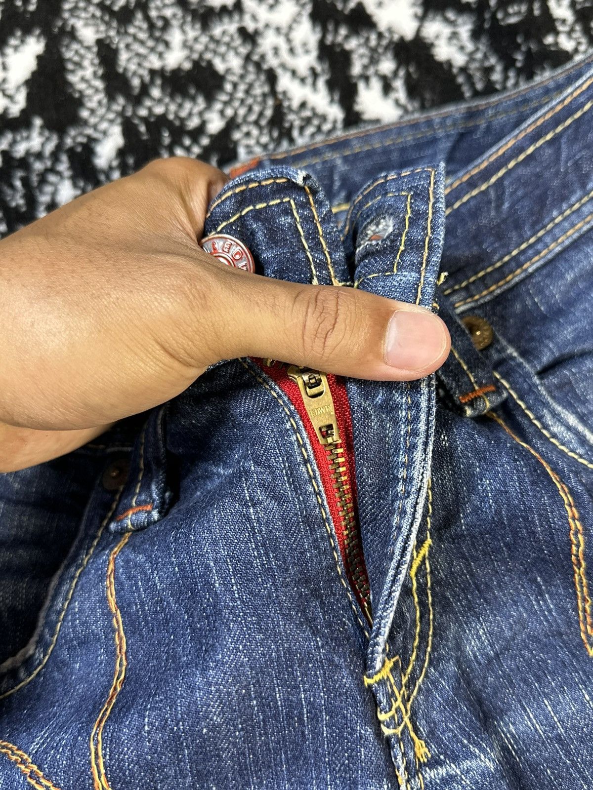 Hysteric Glamour Flare Edwin Blue Trip 503 Washed Denim Size US 28 / EU 44 - 7 Thumbnail