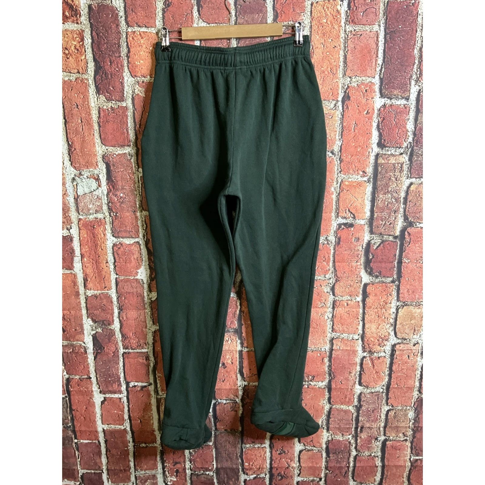 TEE JAYS Feejays Unisex Footed Sweatpants Pajama Pants M Green Footie Lounge Pants Mens Size US 31 - 6 Thumbnail