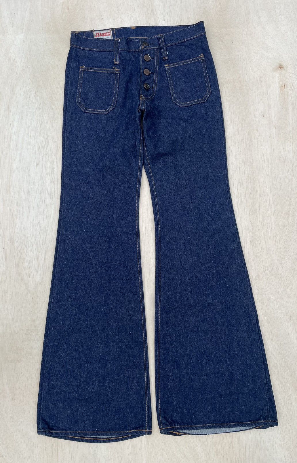 image of Beauty Beast x Vintage Super Flare Jeabell Jeans Boot Cut in Blue, Women's (Size 29)