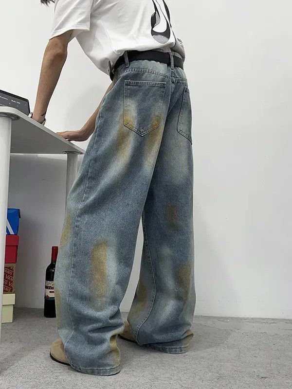 Japanese Brand Retro loose straight leg high street jeans Size US 32 / EU 48 - 4 Thumbnail