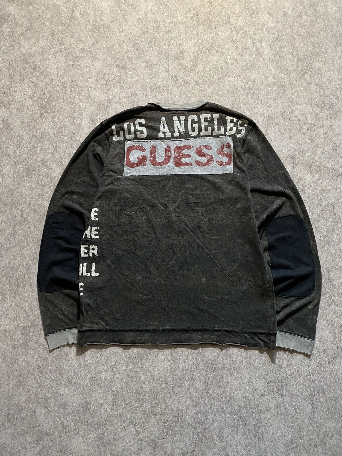 Guess Archive Vintage Guess “Power of Love” Distressed Long Sleeve Size US L / EU 52-54 / 3 - 3 Thumbnail