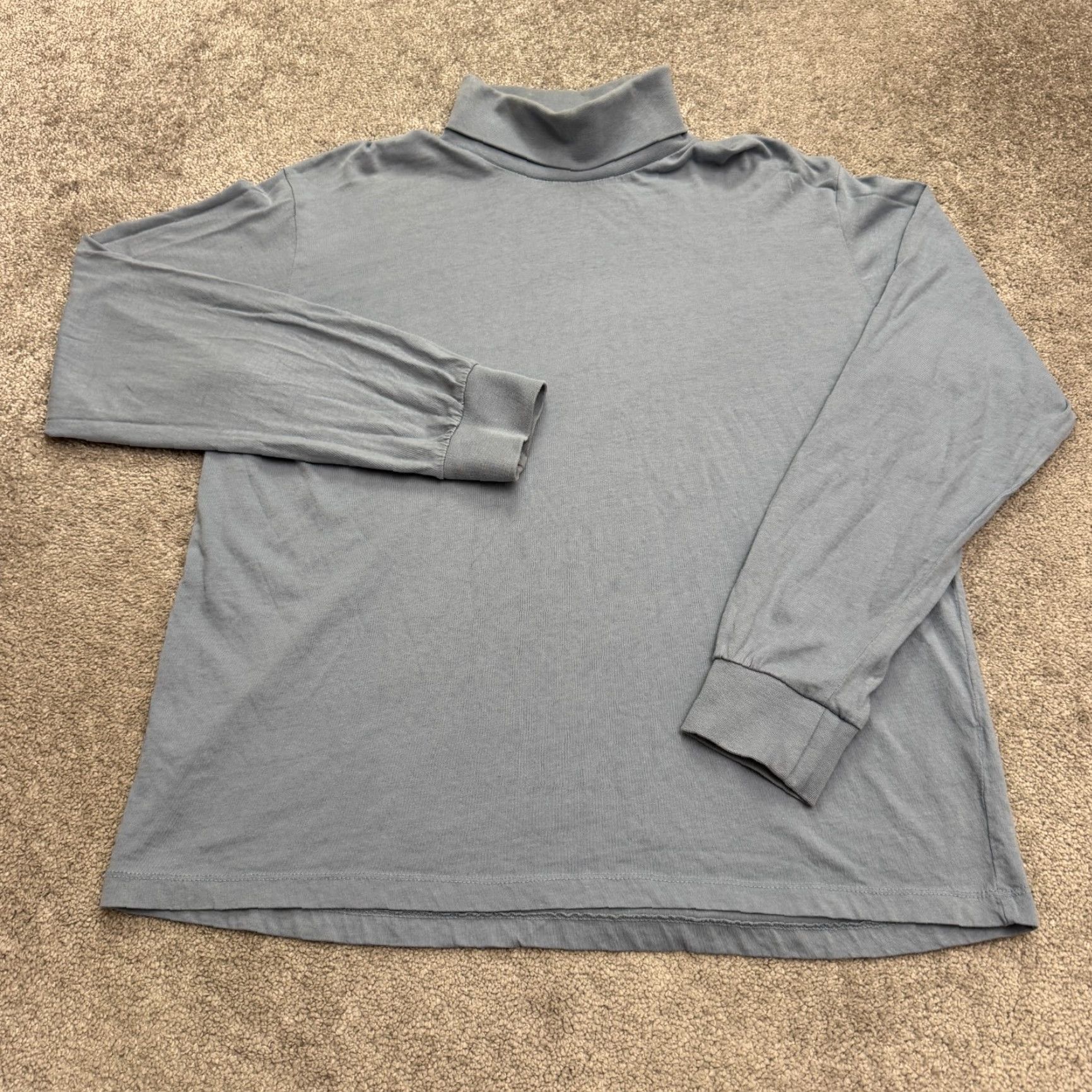 Urban Outfitters Urban Outfitters Turtleneck Shirt Mens XL Blue 100% Cotton Knit Long Sleeve Classic Outdoor Size US XL / EU 56 / 4 - 2 Thumbnail