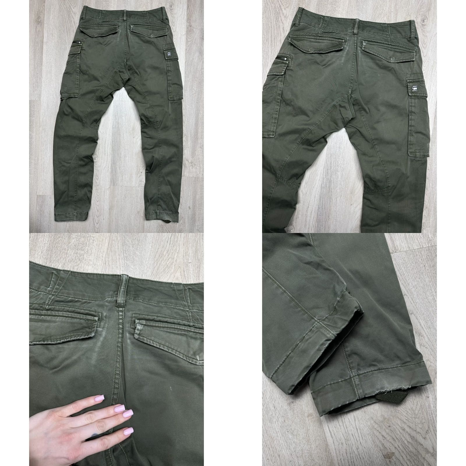 G-Star G-Star Rovic Zip 3D Straight Tapered Cargo Pants Mens Size 32 Green Cargo Pocket 34 Inseam Size US 32 / EU 48 - 8 Thumbnail