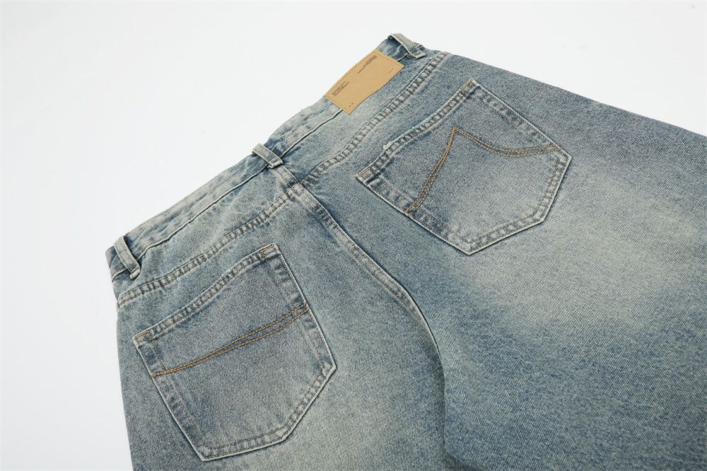Japanese Brand × Jean Punk washed men's loose casual distressed scimitar jeans Size US 32 / EU 48 - 5 Thumbnail