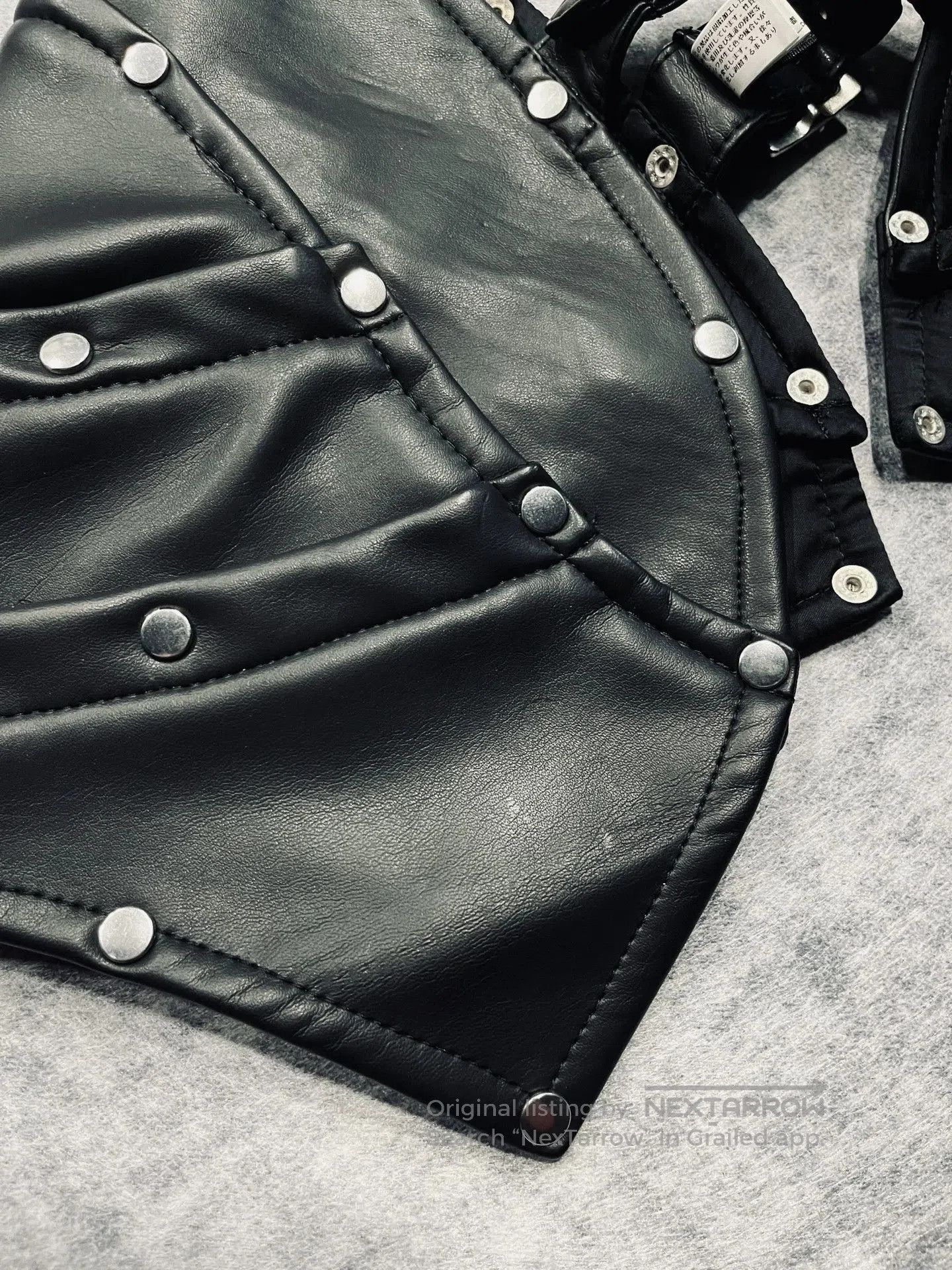 Comme des Garcons Homme Plus black leather armor-inspired accessory. Size ONE SIZE - 5 Thumbnail