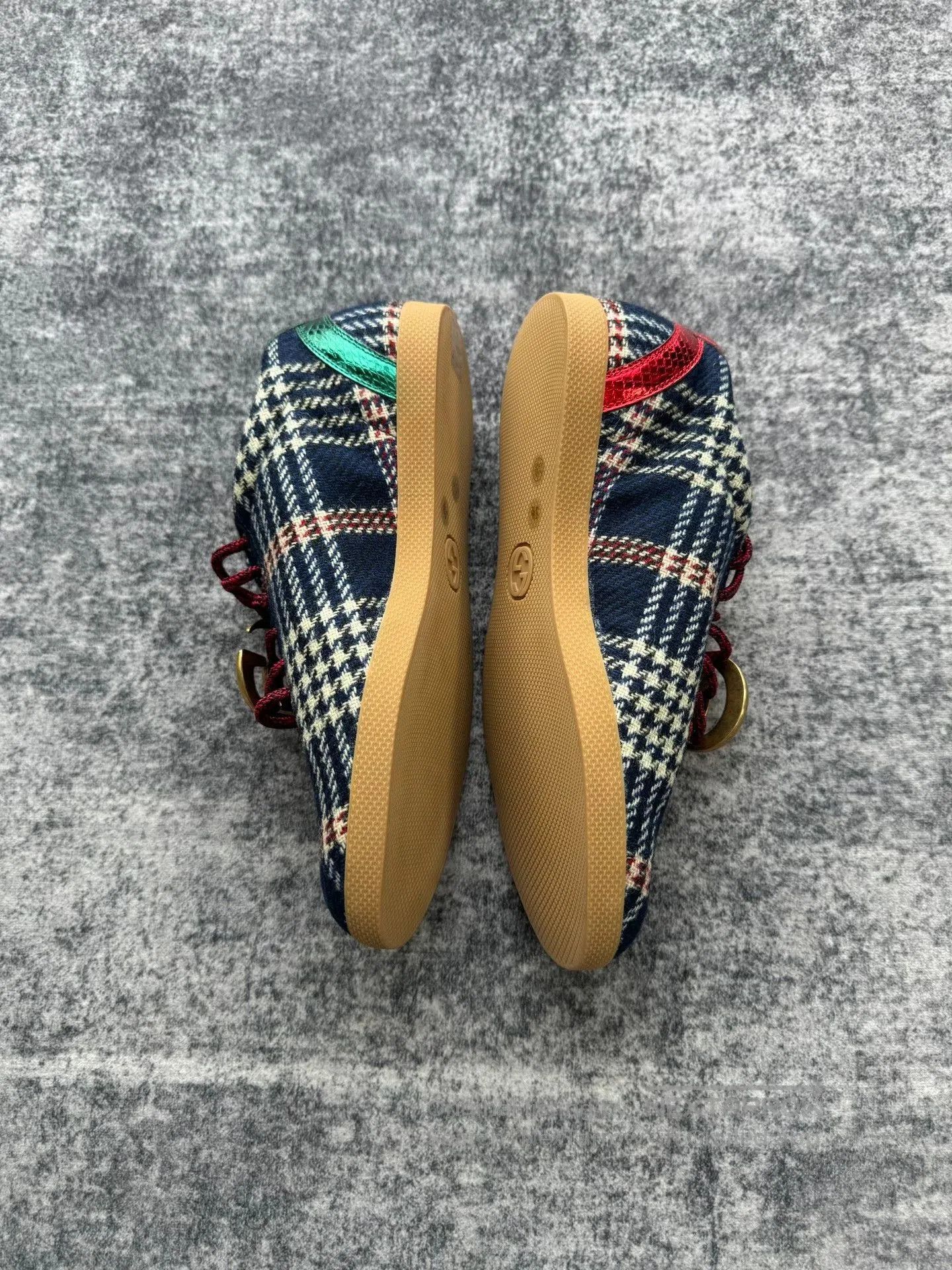 Gucci Gucci Gold Buckle Tweed Plaid Shoes. Size US 8.5 / IT 38.5 - 4 Thumbnail