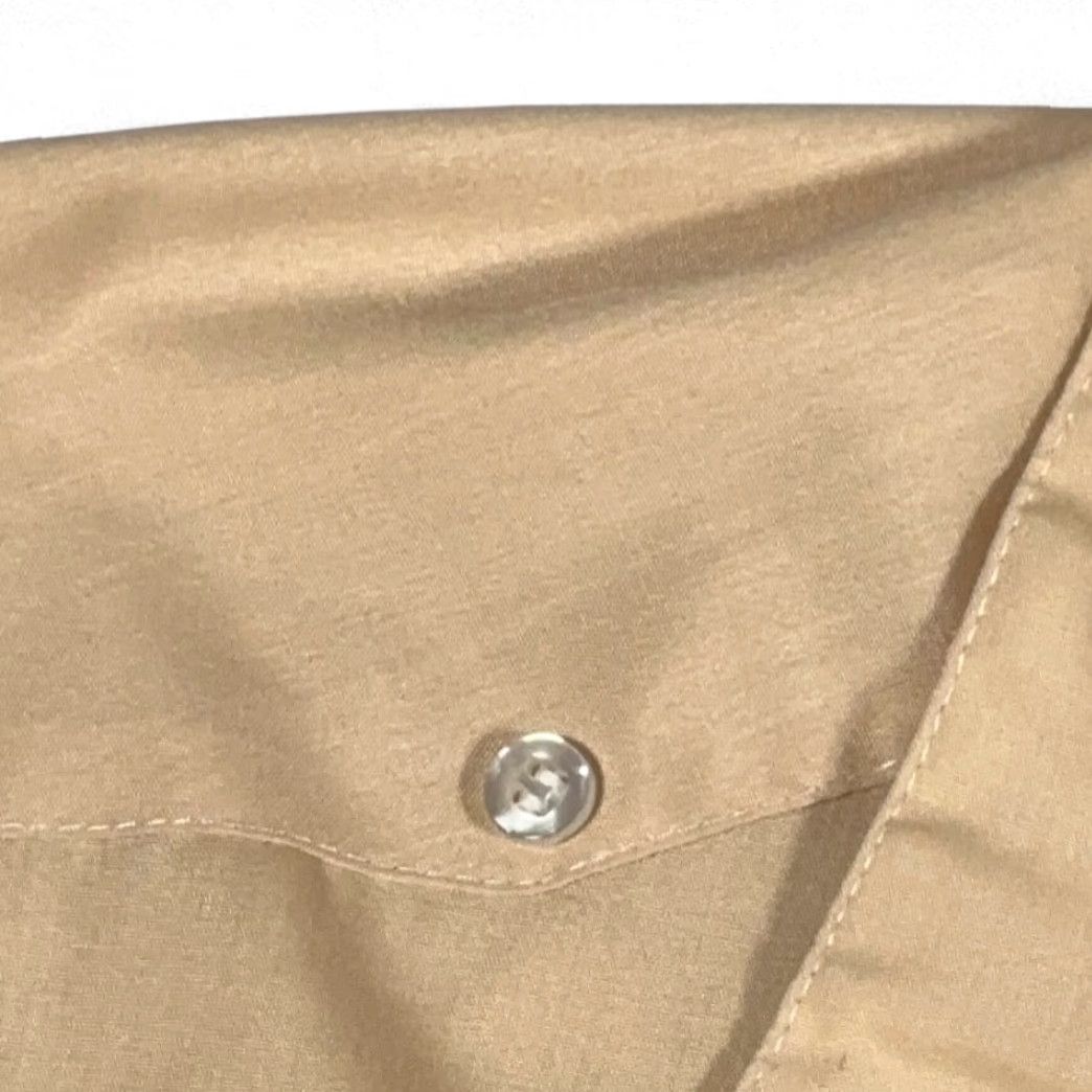 Vintage VINTAGE Guayabera Shirt Adult LARGE Brown Cuban Wedding Embroidered Buttons 70s Size US L / EU 52-54 / 3 - 5 Thumbnail