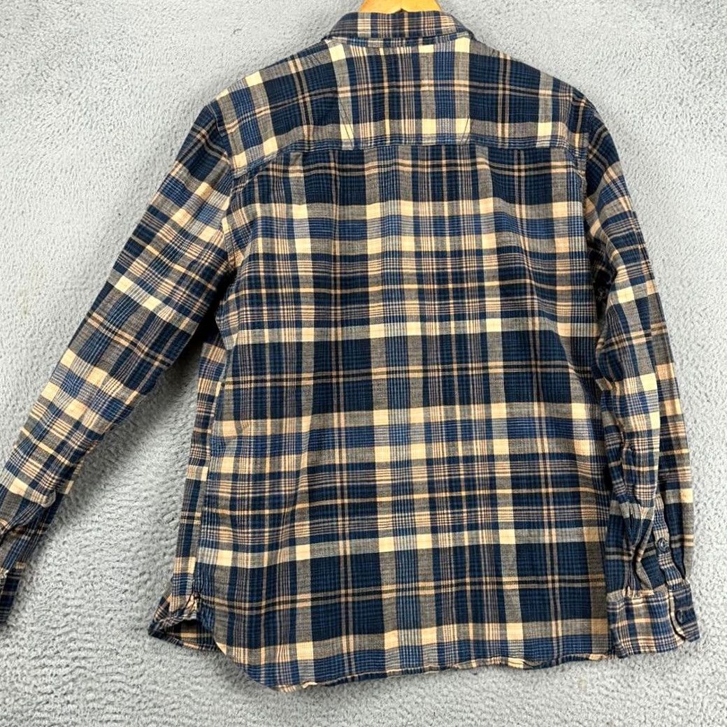 Levi's Levis Button-Up Shirt Mens XL Blue Orange Plaid Flap Pocket White Tab Logo Size US XL / EU 56 / 4 - 3 Thumbnail