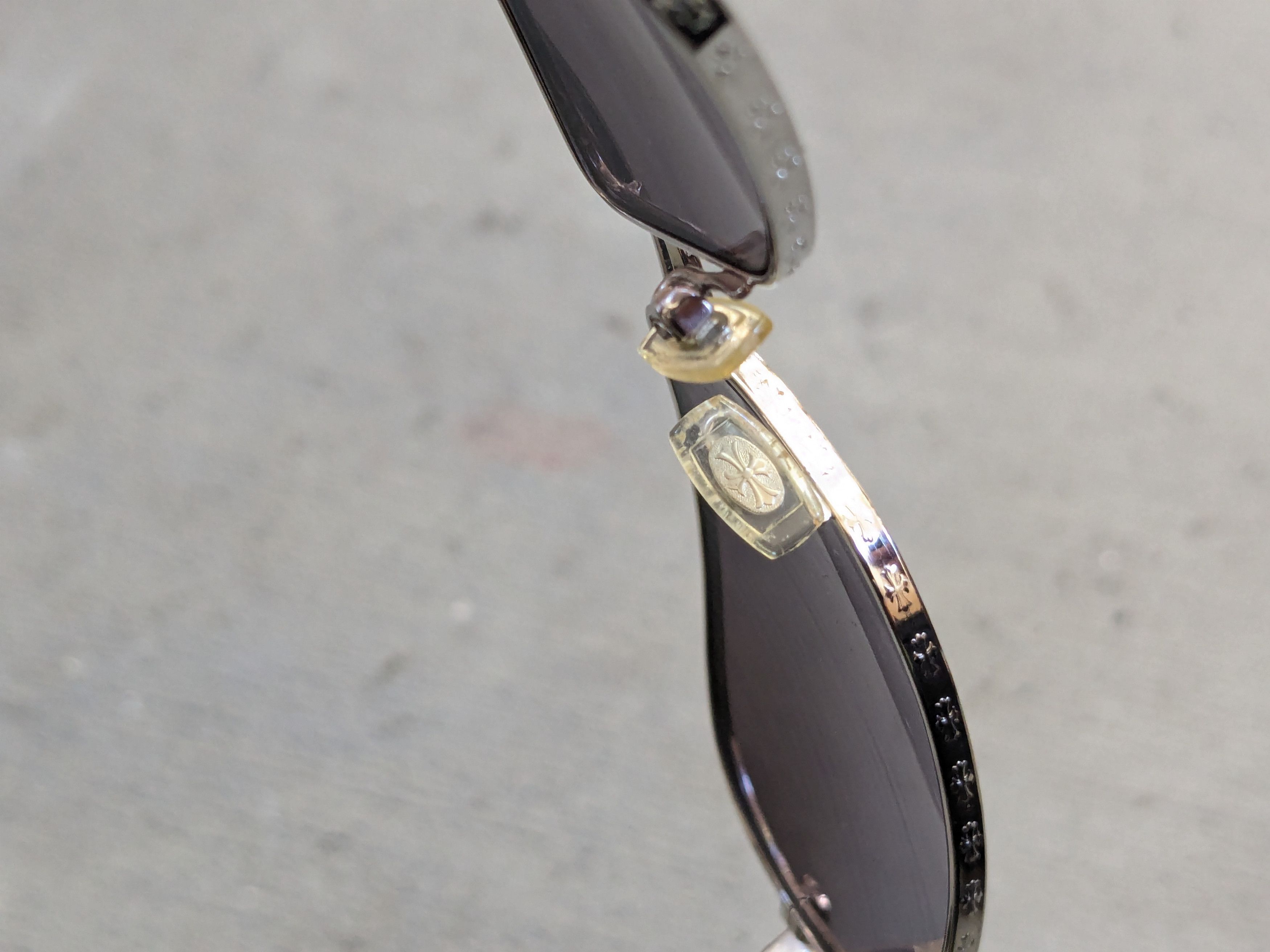 Chrome Hearts Chrome Hearts "Red" Sunglasses Black Silver Gray Aviator Size ONE SIZE - 13 Thumbnail