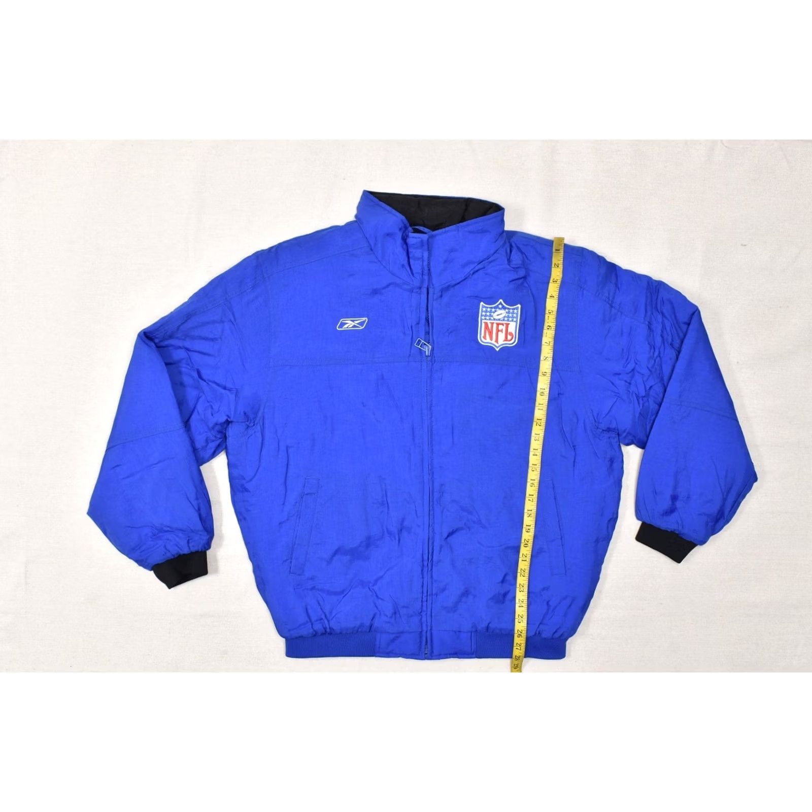 Reebok VINTAGE Reebok NFL Equipment Puffer Jacket Full Zip Solid Men's Size L Blue Jacket Size US L / EU 52-54 / 3 - 3 Thumbnail