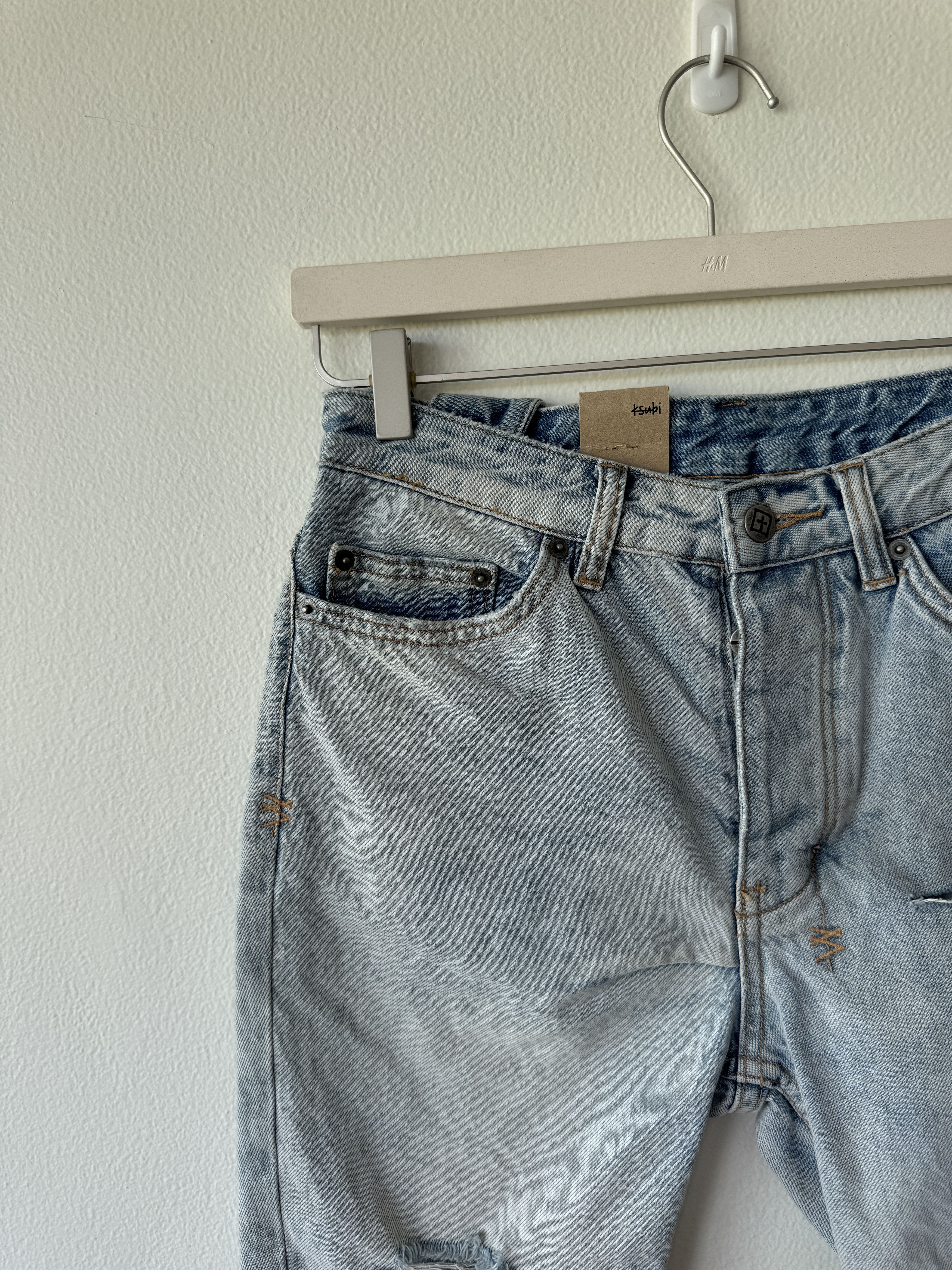 Ksubi denim chopper Short 28 karma trashed light blue slim fit Size US 28 / EU 44 - 2 Thumbnail