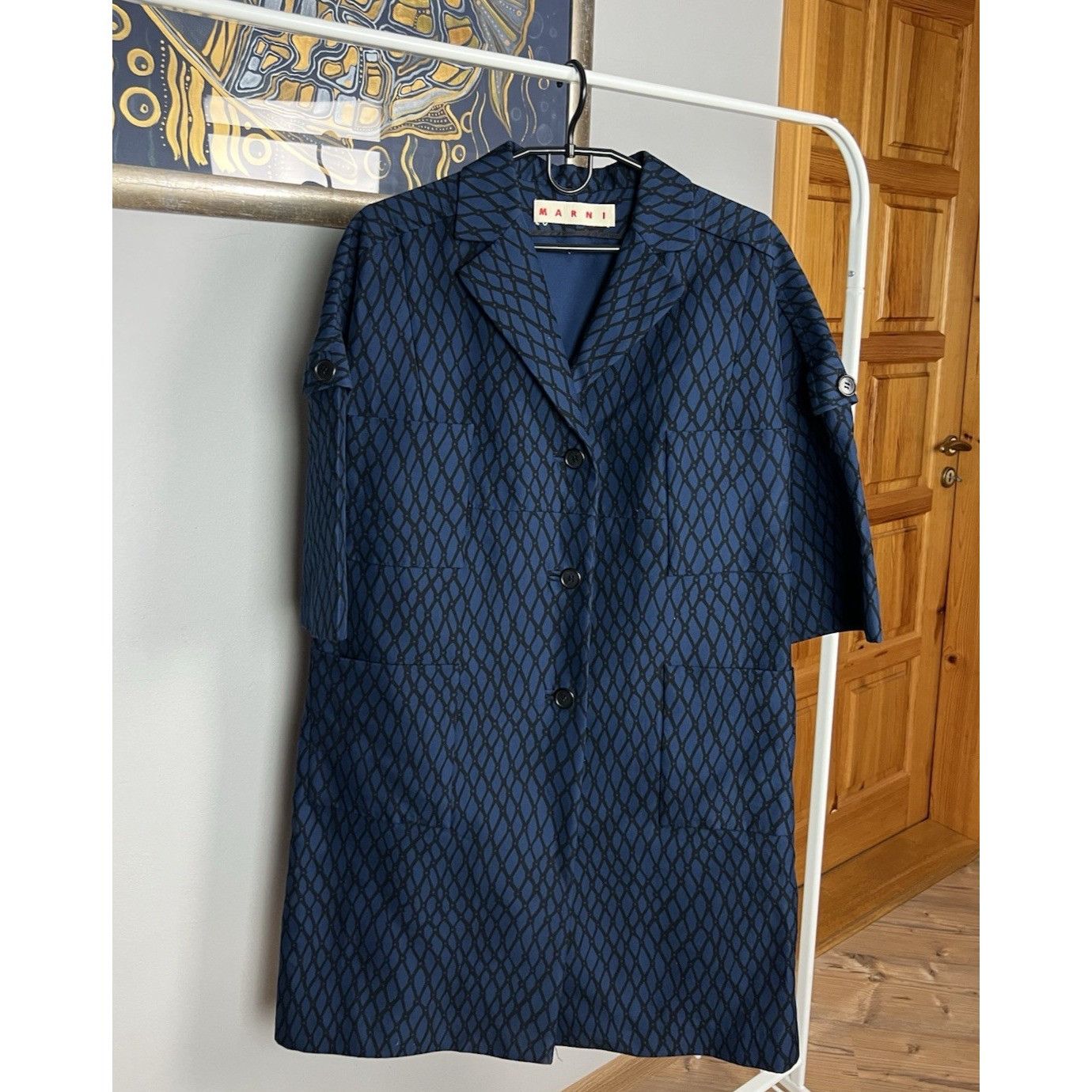 Marni MINT! Marni Blue Women`s Shortsleeve Coatigan Coat Size 42 Size M / US 6-8 / IT 42-44 - 1 Thumbnail