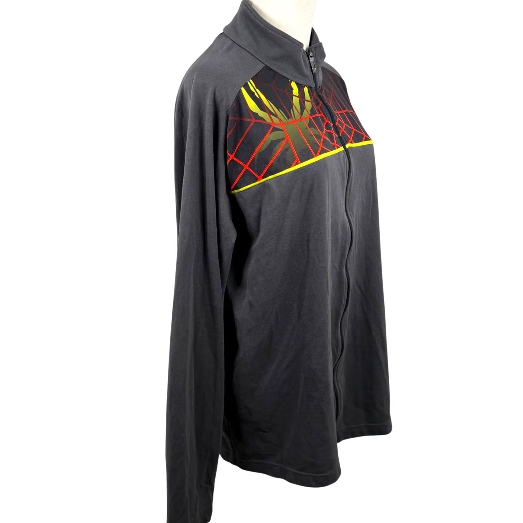 Spyder Spyder Mens XL Track Jacket Gray Spiderweb Graphic Full Zip Mock Neck Athletic Size US XL / EU 56 / 4 - 5 Thumbnail
