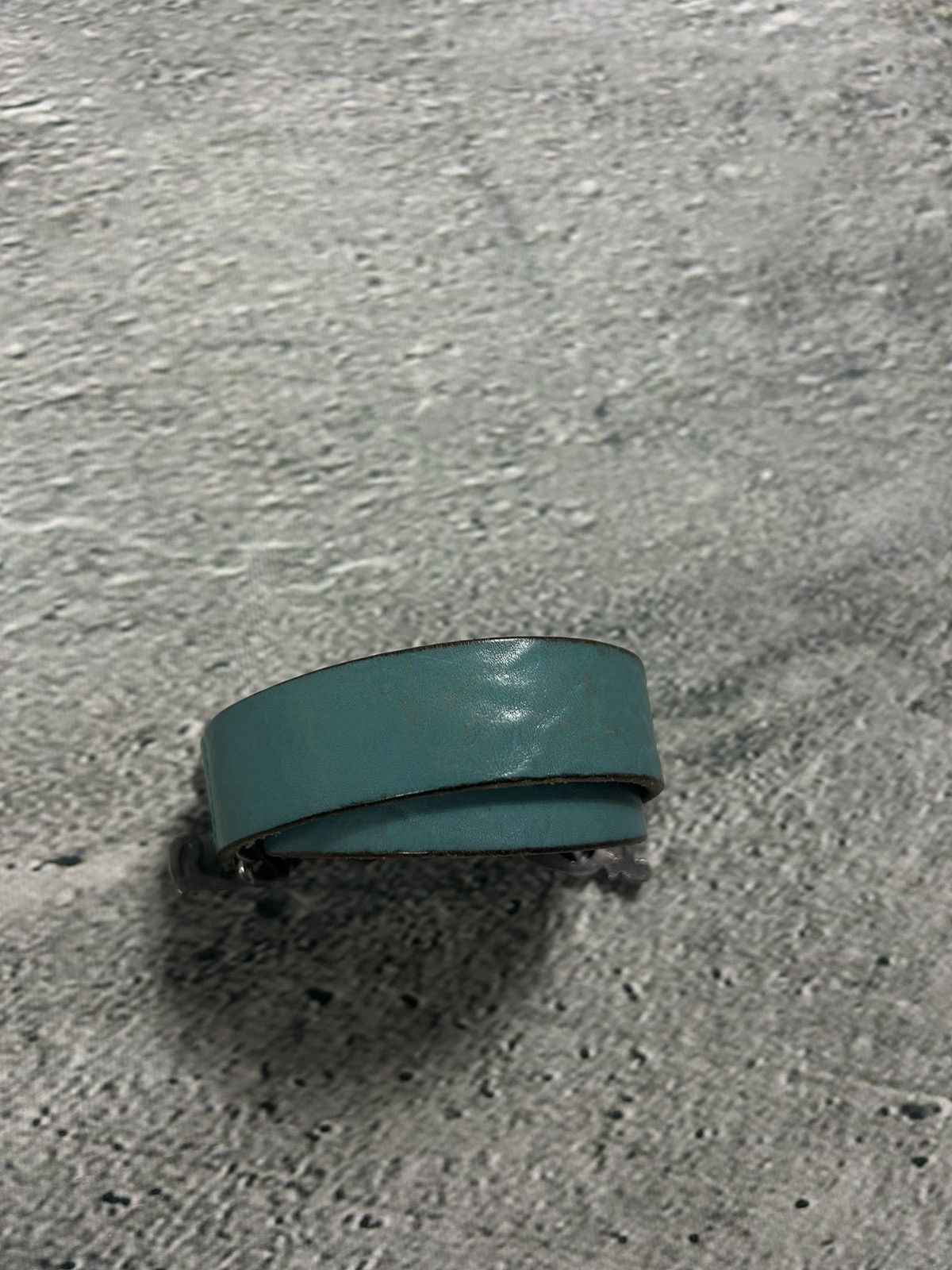 Diesel Diesel leather belt big buckle Y2K blue silver Size ONE SIZE - 2 Thumbnail