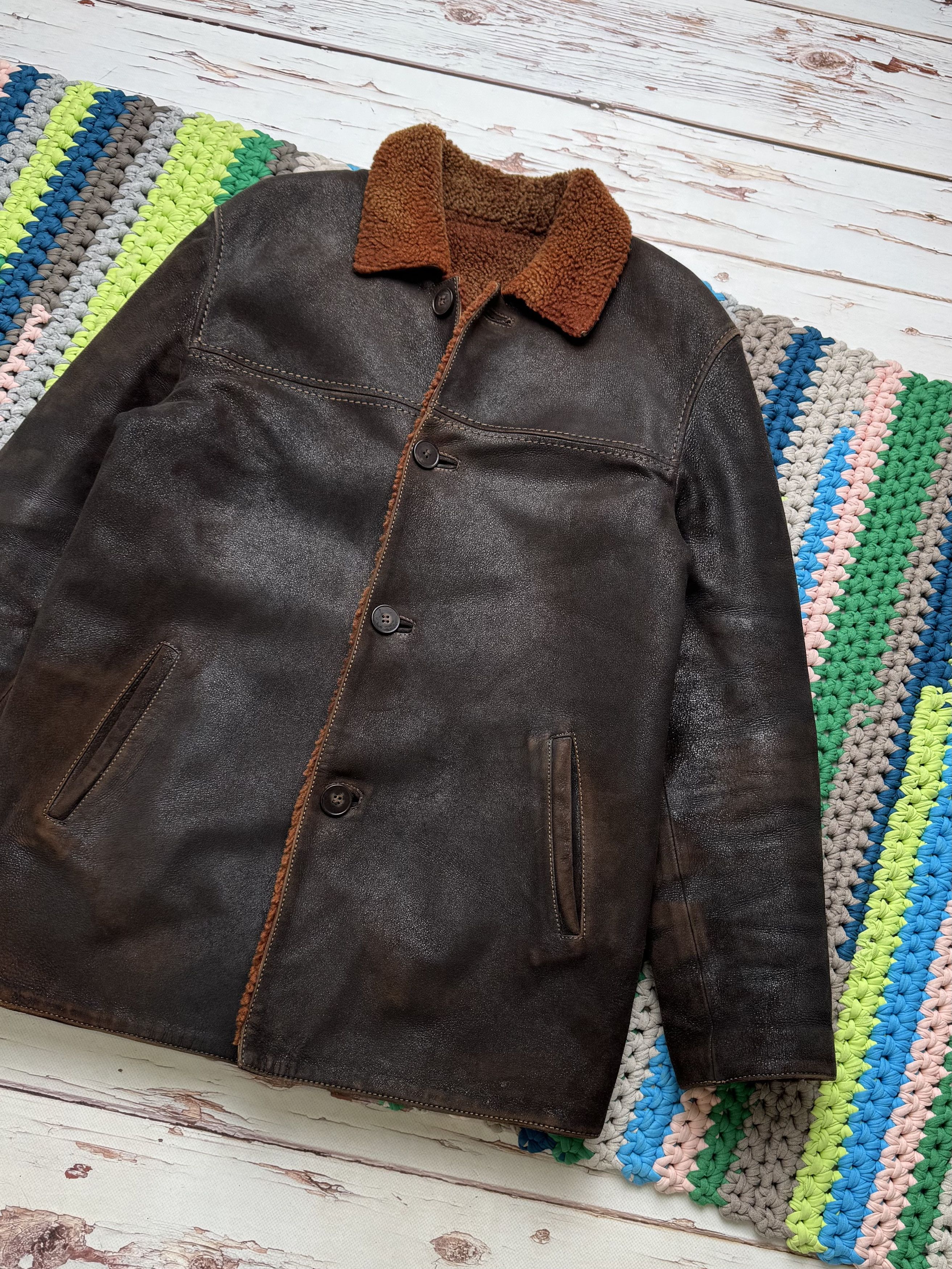 Japanese Brand Vintage Real Sheepskin Coat (ET1)(D15) Size US S / EU 44-46 / 1 - 3 Thumbnail
