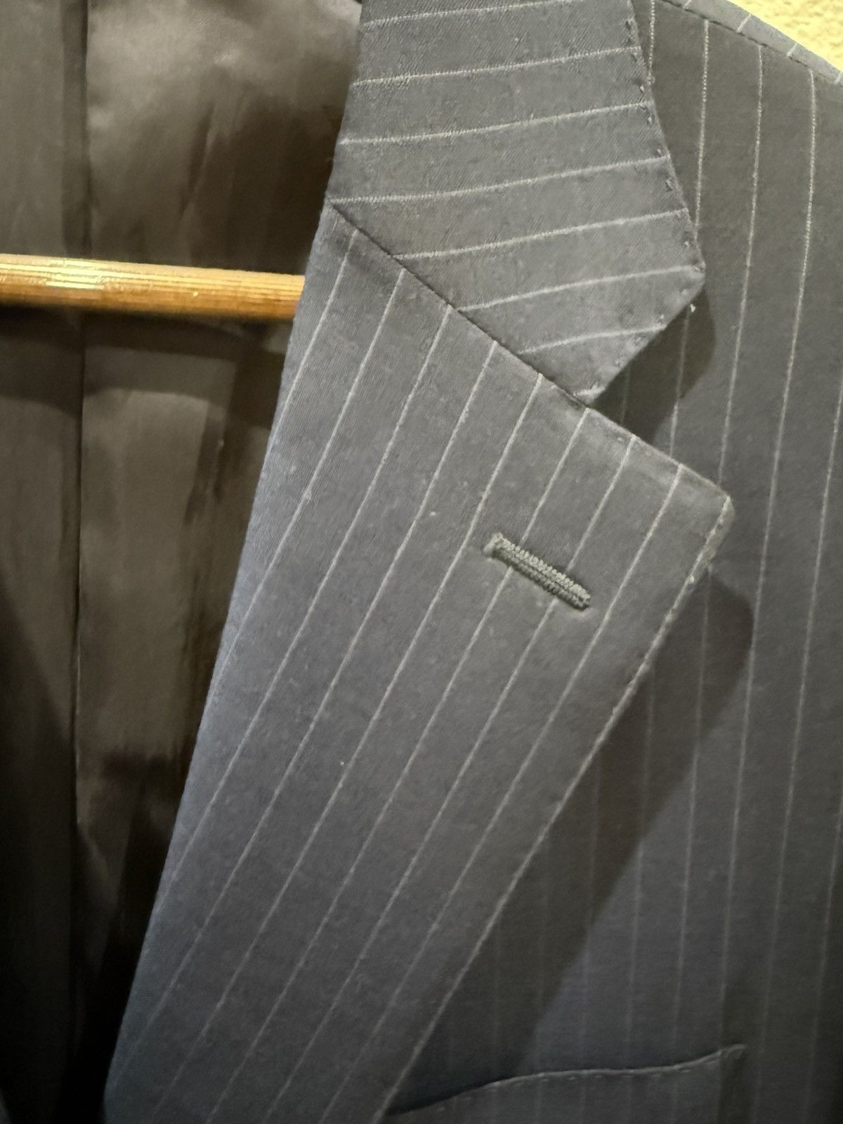 Canali Canali Navy Pinstripe Wool Blazer Made in Italy Size 50 Size 50R - 5 Thumbnail