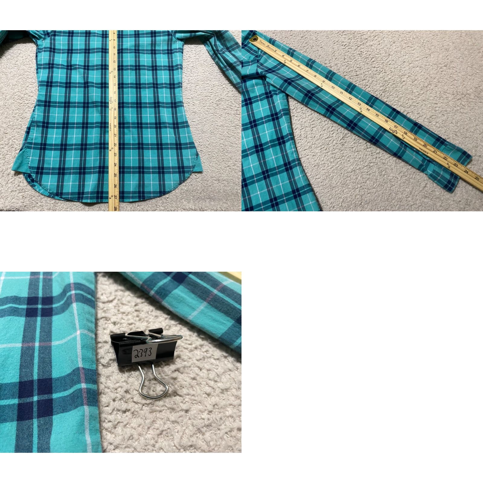 Under Armour Under Armour Womens Multicolor Plaid Check Long Sleeve Button-Up Shirt M, Cotton Polyester Spandex, Casual Womens Shirt Size M / US 6-8 / IT 42-44 - 8 Thumbnail