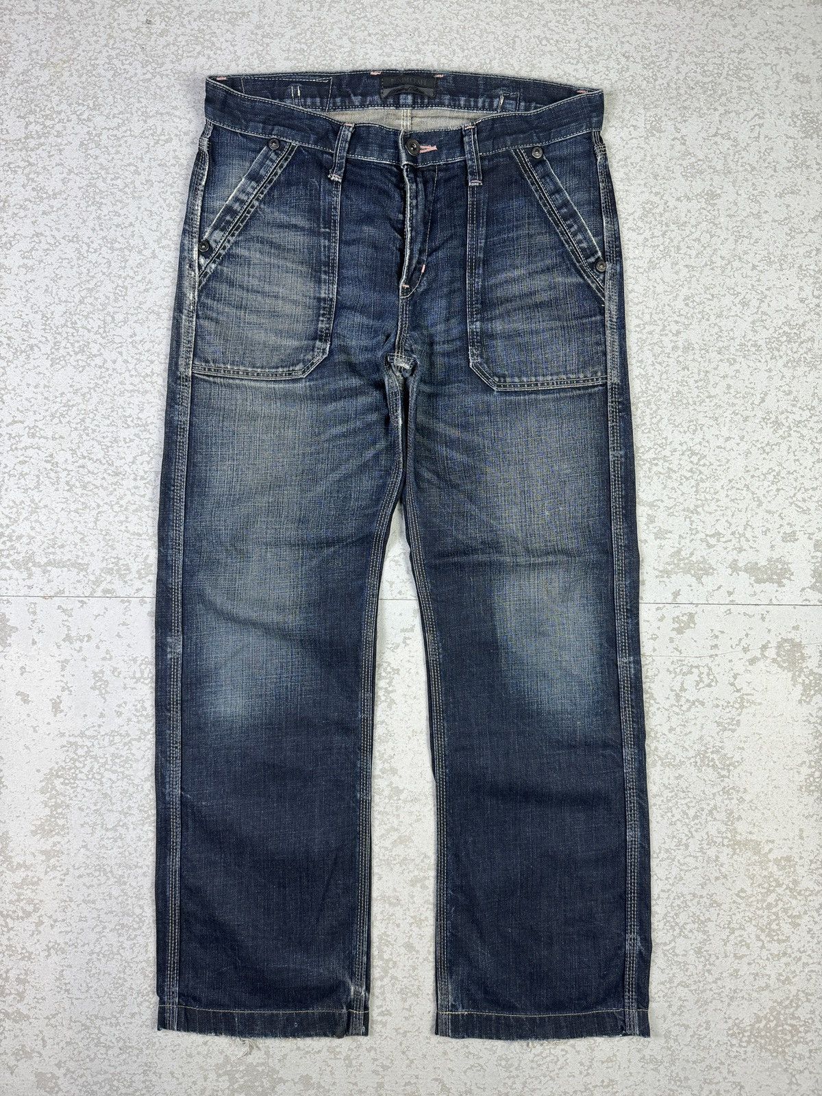 Japanese Brand × Le Grande Bleu (L.G.B.) DENIM CRAFT Limited Edition Distressed Sick Jeans Size US 31 - 7 Thumbnail