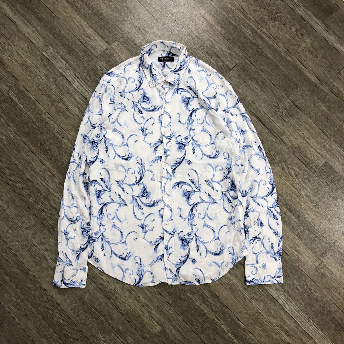 Versace Vintage Luxury Shirt Versace Floral Button Up Size US M / EU 48-50 / 2 - 1 Thumbnail