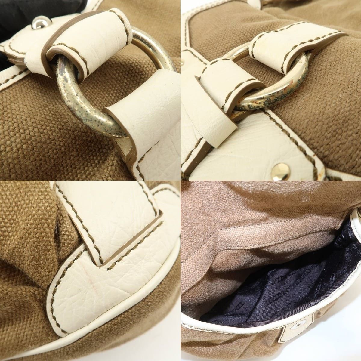 Celine Celine Macadam Canvas & Leather Shoulder Bag Brown Size ONE SIZE - 6 Thumbnail