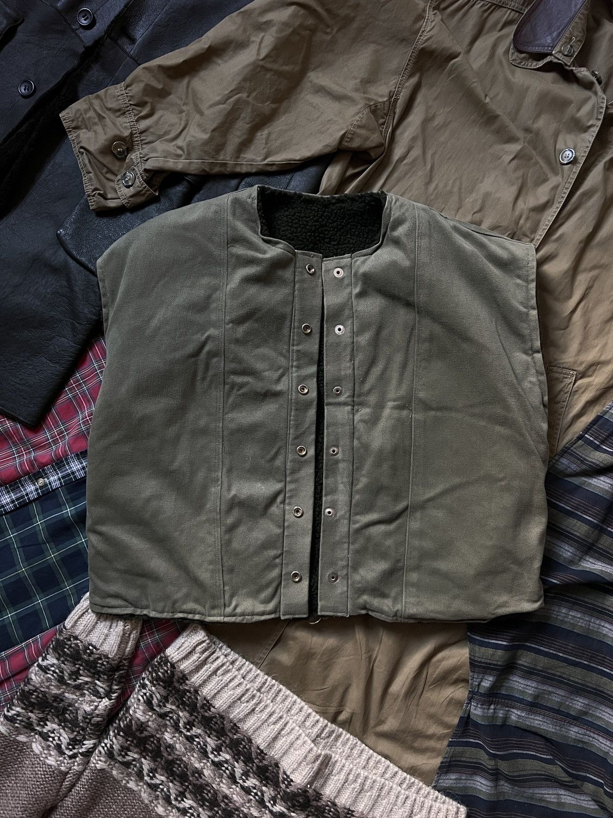 Vintage Vintage 50’s Army Khaki Military Vest Size US L / EU 52-54 / 3 - 6 Thumbnail