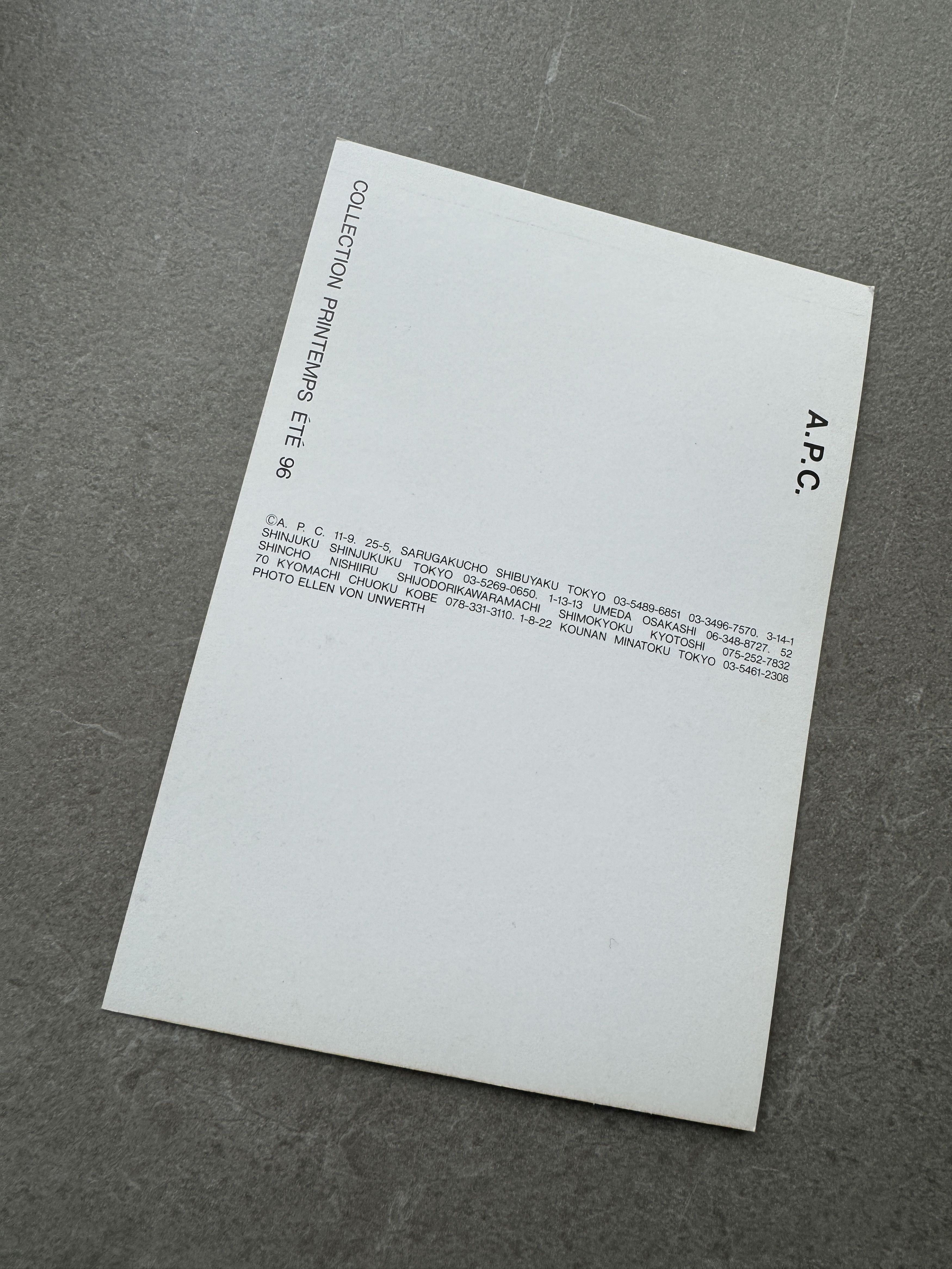 A.P.C. 1996 A.P.C. France Spring Fashion Promotion Postcard APC Size ONE SIZE - 7 Thumbnail