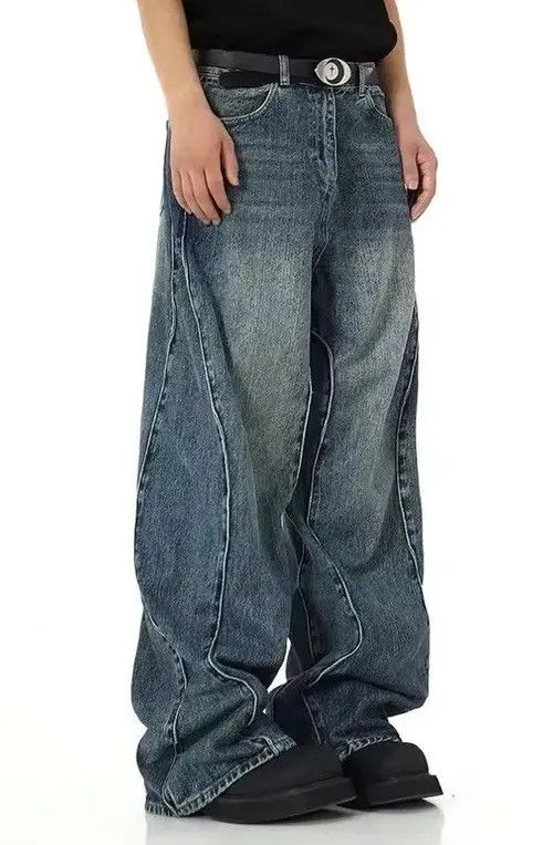 Japanese Brand Blue Y2K skateboarding hiphop utility baggy jeans Size US 30 / EU 46 - 7 Thumbnail