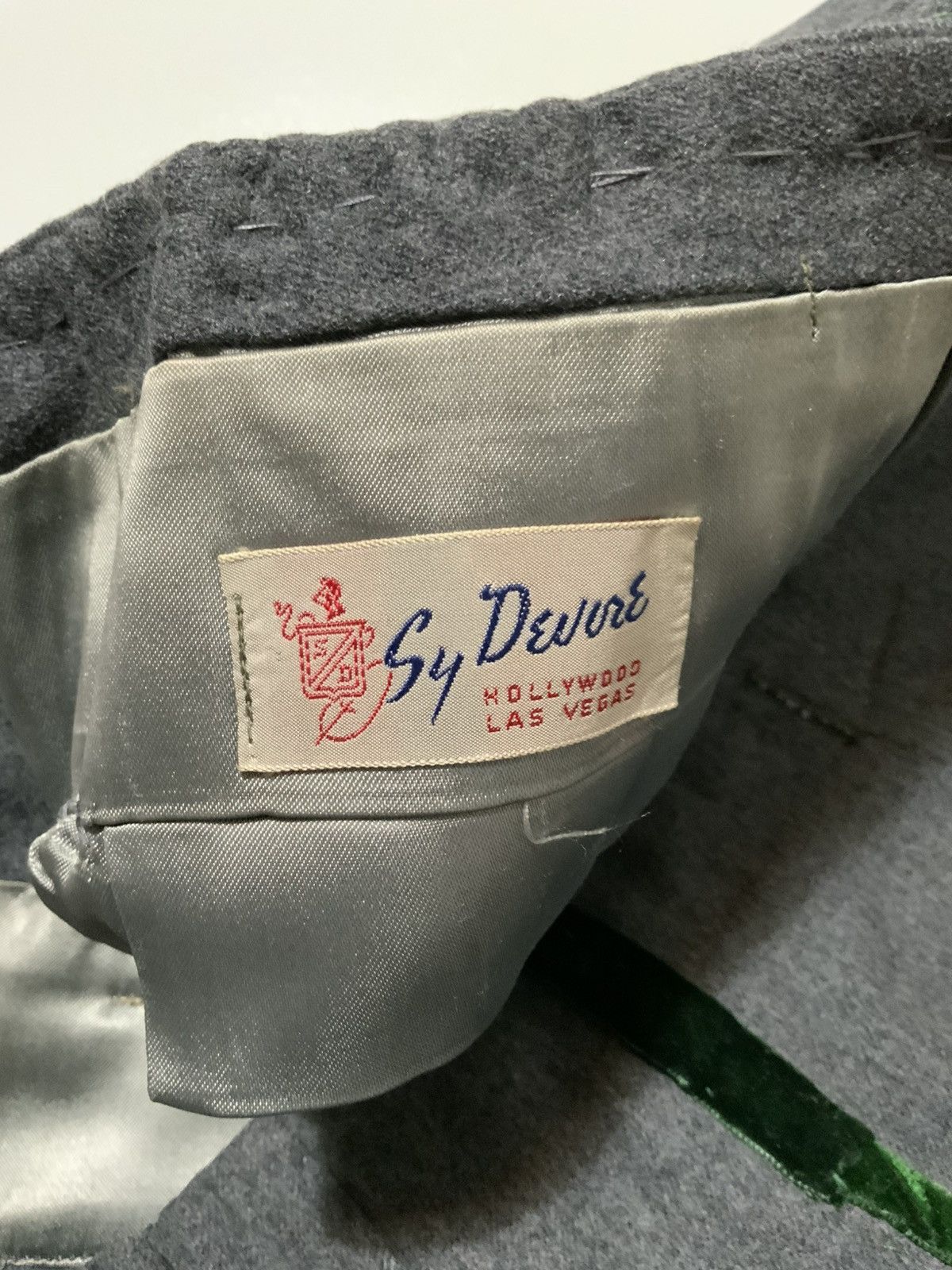 Vintage Vintage 1950s 60s Sy Devore Hollywood Wool Velvet Trim Pants Size US 36 / EU 52 - 4 Thumbnail