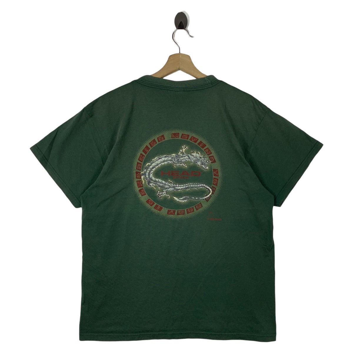 Vintage Vintage HEAD sports brand big dragon printed tee Size US L / EU 52-54 / 3 - 1 Thumbnail