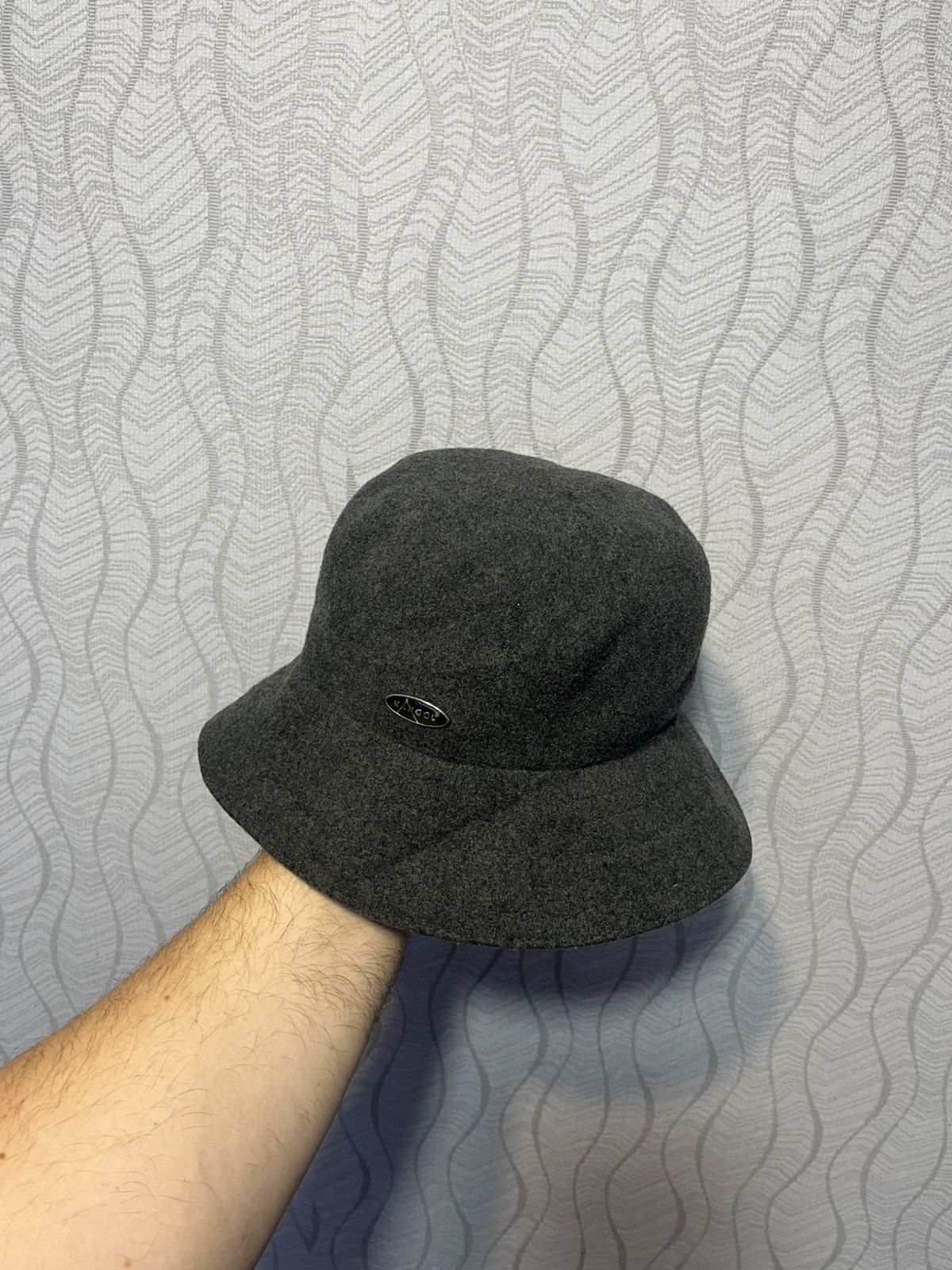 Kangol Vintage 2000s Kangol Wool Gray Bucket Hat Logo Size ONE SIZE - 2 Thumbnail