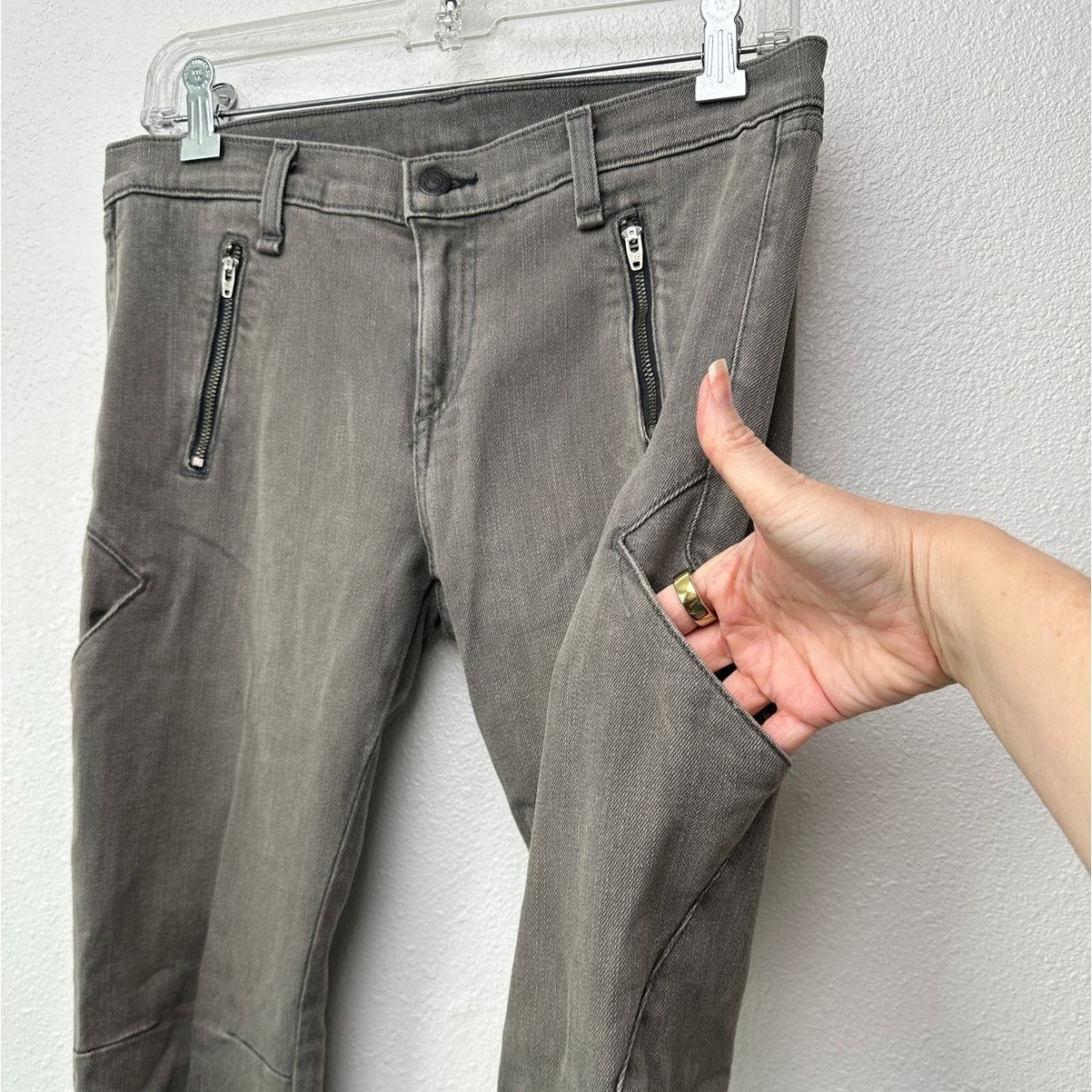 Rag & Bone Rag & Bone Iron Skinny Grey US 28 Mixed Media Zip Jeans Size 28" / US 6 / IT 42 - 5 Thumbnail