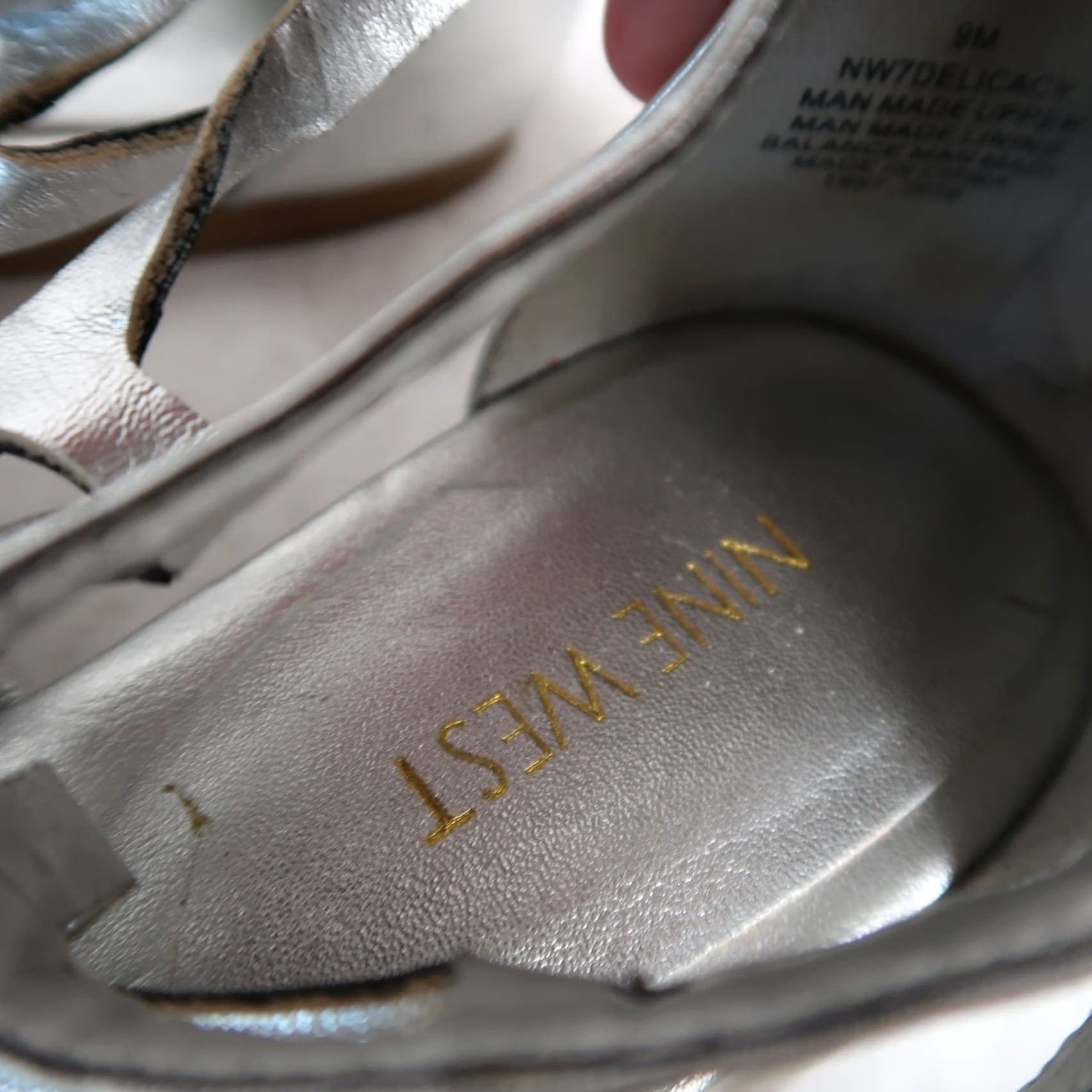 Nine West Nine West Delicacy Sandal Gladiator Flat Silver 9 Women Bohemian Casual Spring Summer Shoes Size US 9 / IT 39 - 5 Thumbnail