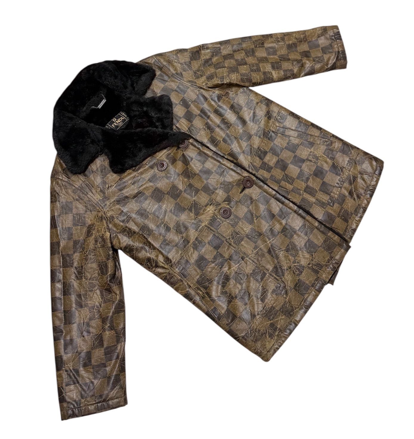 Fendi Fendi Monogram Shearling Distressed Jacket Size US S / EU 44-46 / 1 - 4 Thumbnail