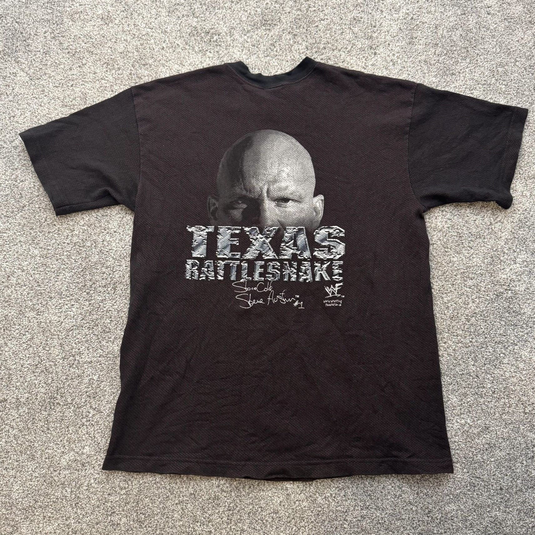 Vintage VINTAGE WWF Stone Cold Steve Austin Shirt Mens Large Black Texas Rattlesnake 90s Size US M / EU 48-50 / 2 - 6 Thumbnail