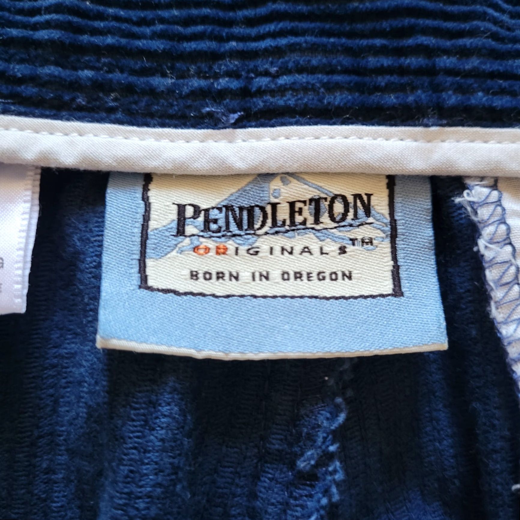 Pendleton Pendleton Womens Pants 14 Blue Corduroy Tapered Pleated Classic Casual Career Size 24" / US 00 / IT 34 - 5 Thumbnail