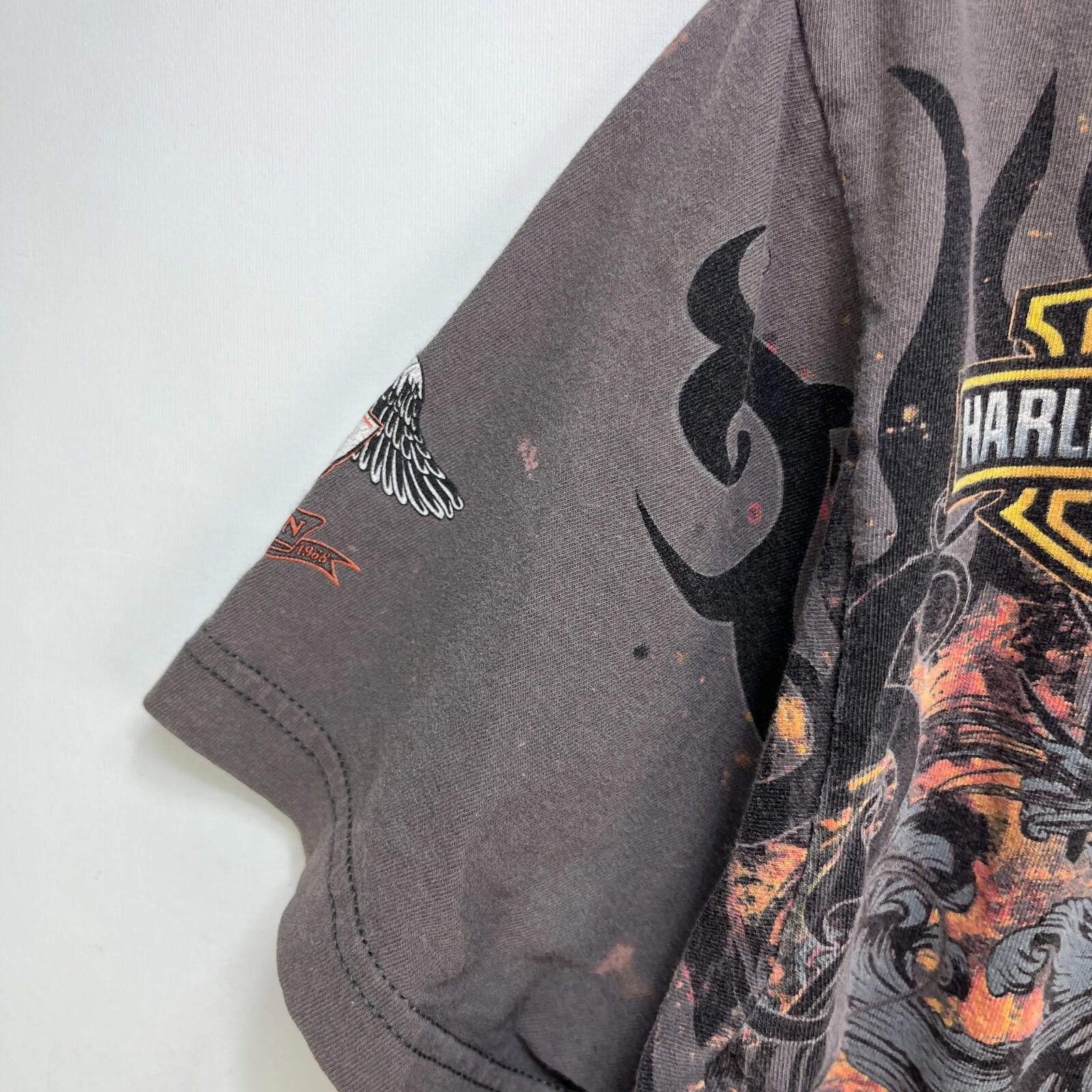 Harley Davidson Vintage Harley-Davidson Skull MMA Y2K T-Shirt AOP Large Size US L / EU 52-54 / 3 - 5 Thumbnail