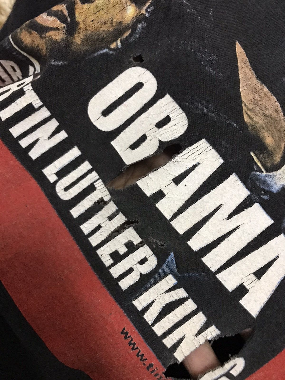 Vintage Vintage Distres Sunfaded tees Obama/ Dr.Martin Luther King Size US XL / EU 56 / 4 - 9 Thumbnail
