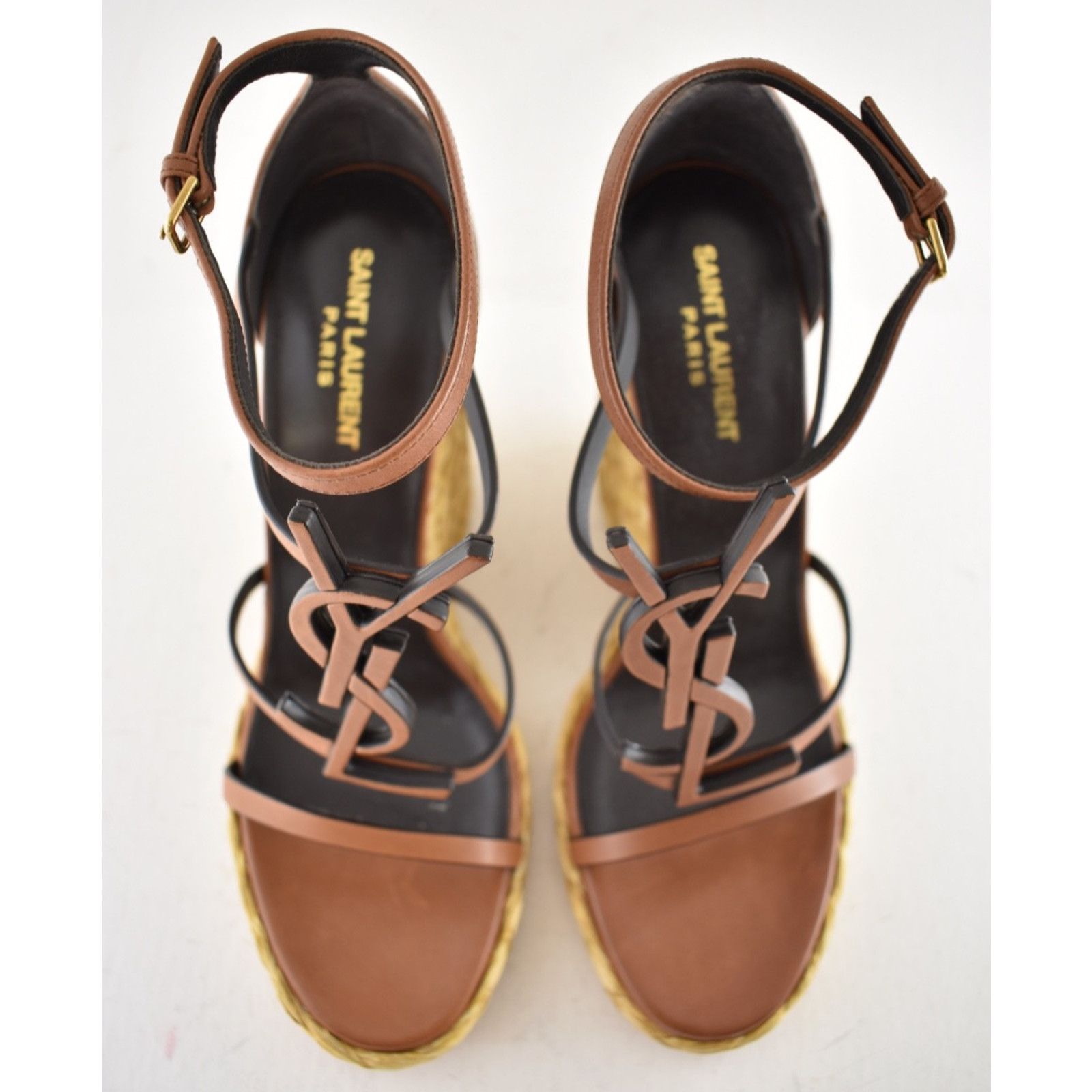 Yves Saint Laurent Saint Laurent YSL Logo Cassandra 105 Ankle Strap Heel 41 Size US 11 / IT 41 - 12 Thumbnail