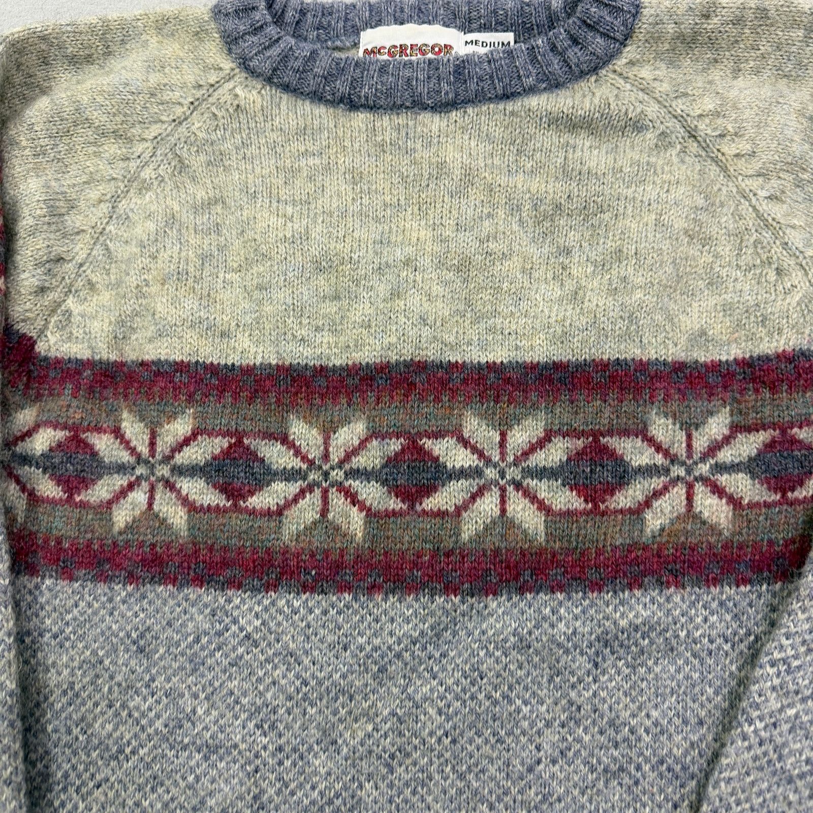 Vintage Vintage McGregor Sweater Medium Fair Isle Crewneck Wool Size US M / EU 48-50 / 2 - 3 Thumbnail