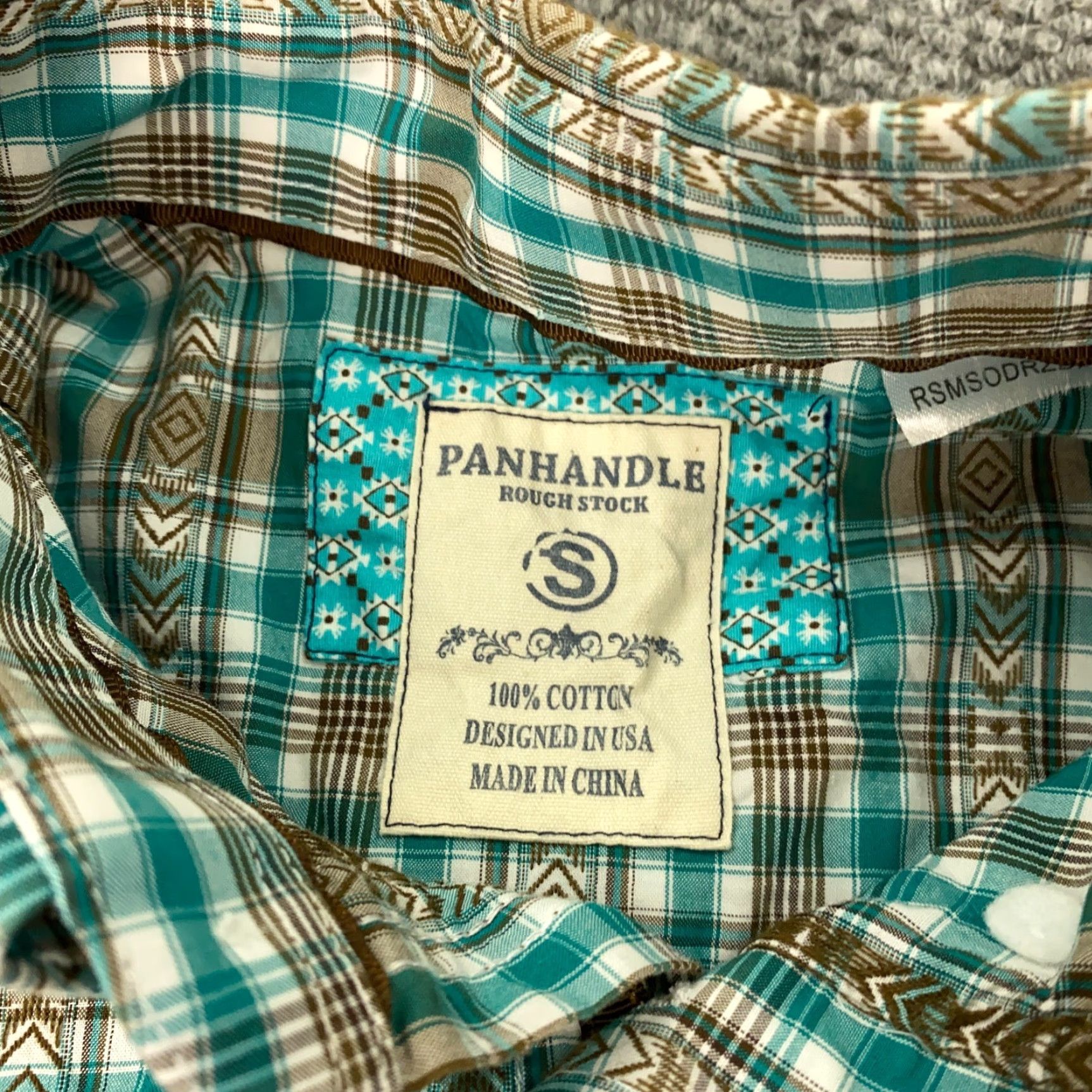 Vintage VINTAGE Panhandle Rough Stock Plaid Button-Up Shirt Mens Small Green Long Sleeve Cowboy Western Size US S / EU 44-46 / 1 - 4 Thumbnail