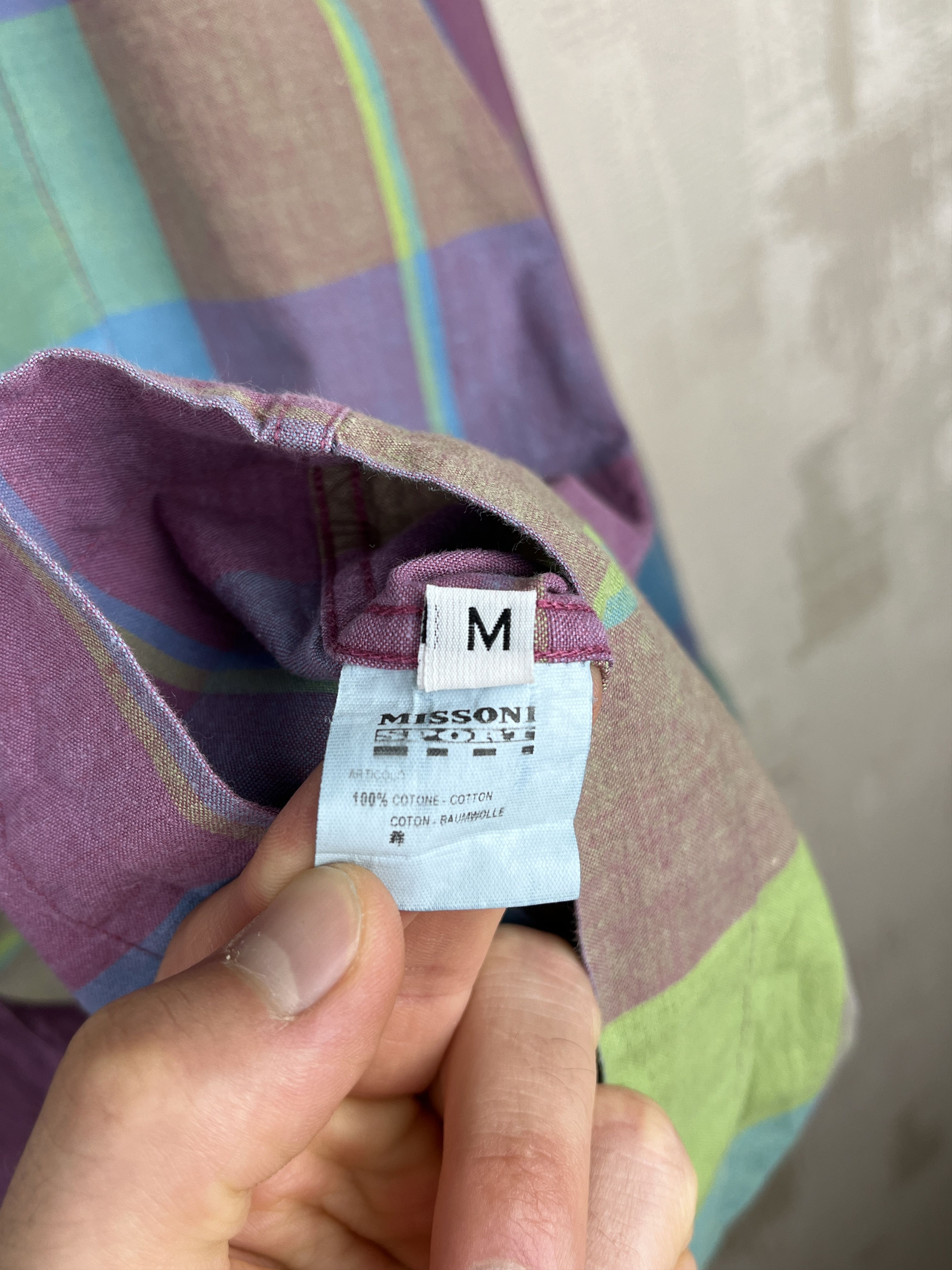 Missoni Missoni Sport Long Sleeve Check Shirt Pocket Plaid Size US M / EU 48-50 / 2 - 10 Thumbnail