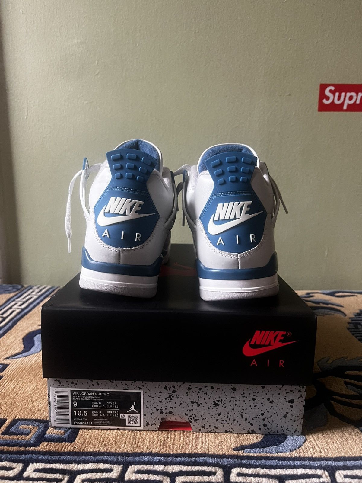 Jordan Brand Air Jordan 4 Military Blue Sz9 Size US 9 / EU 42 - 3 Thumbnail